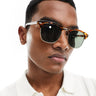 New Look core club patterned sunglasses in brown