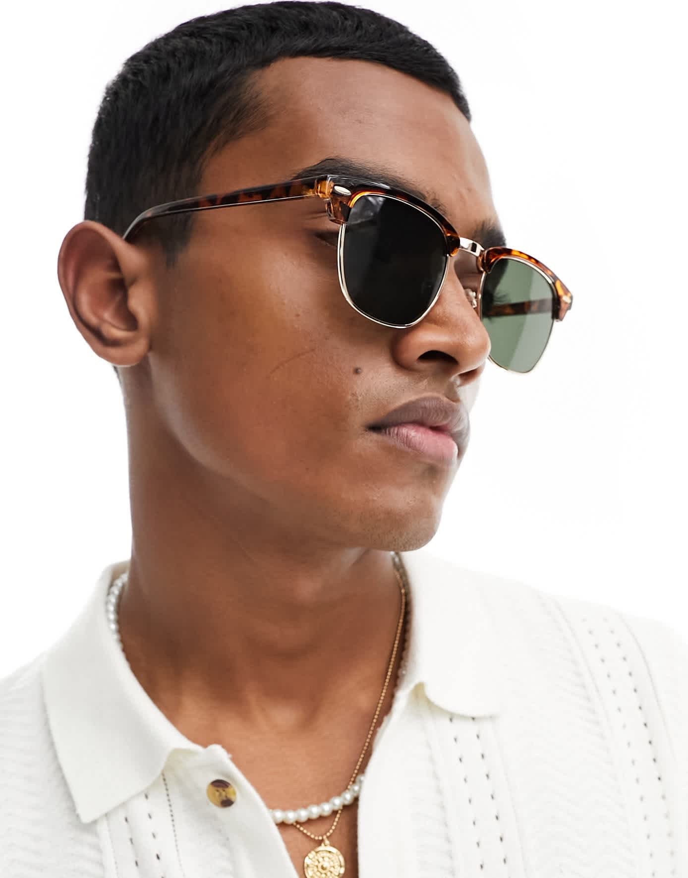 New Look core club patterned sunglasses in brown - ASOS Sample Sale EU Store