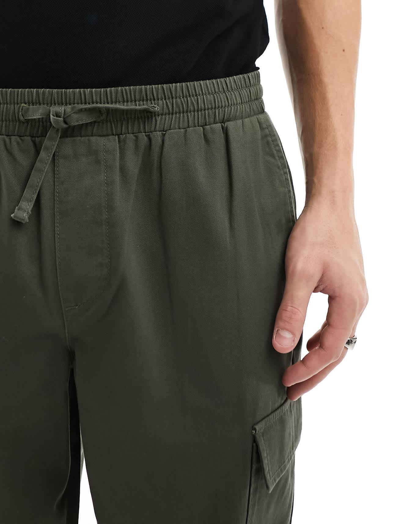 New Look cuffed cargo trouser in khaki - ASOS Sample Sale EU Store