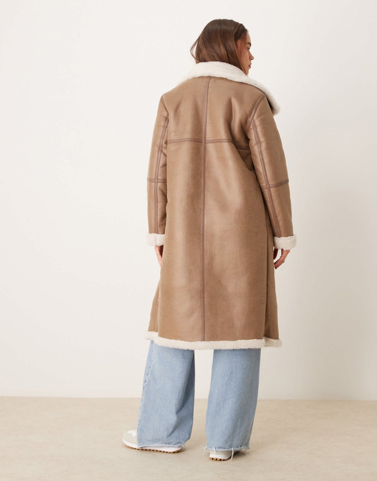 New Look funnel neck borg jacket in mink - ASOS Sample Sale EU Store