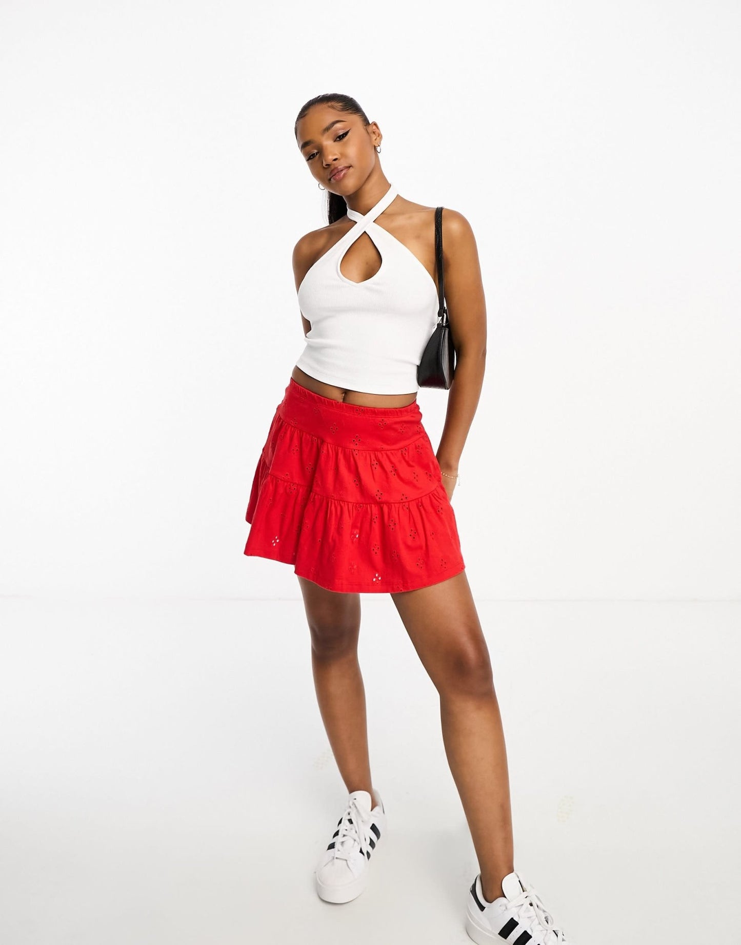 New Look halterneck crop top in white - ASOS Sample Sale EU Store