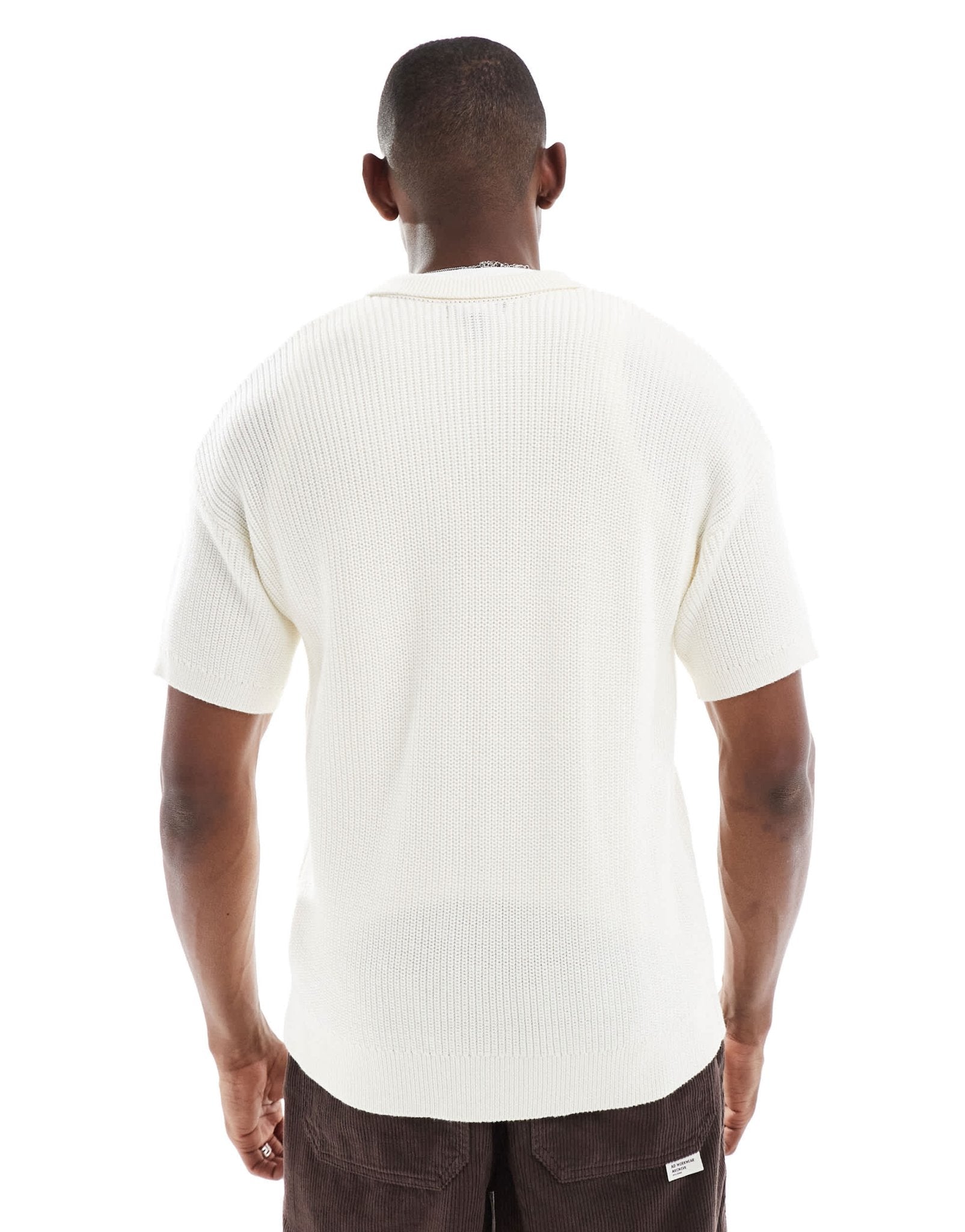 New Look knitted shirt in cream - ASOS Sample Sale EU Store