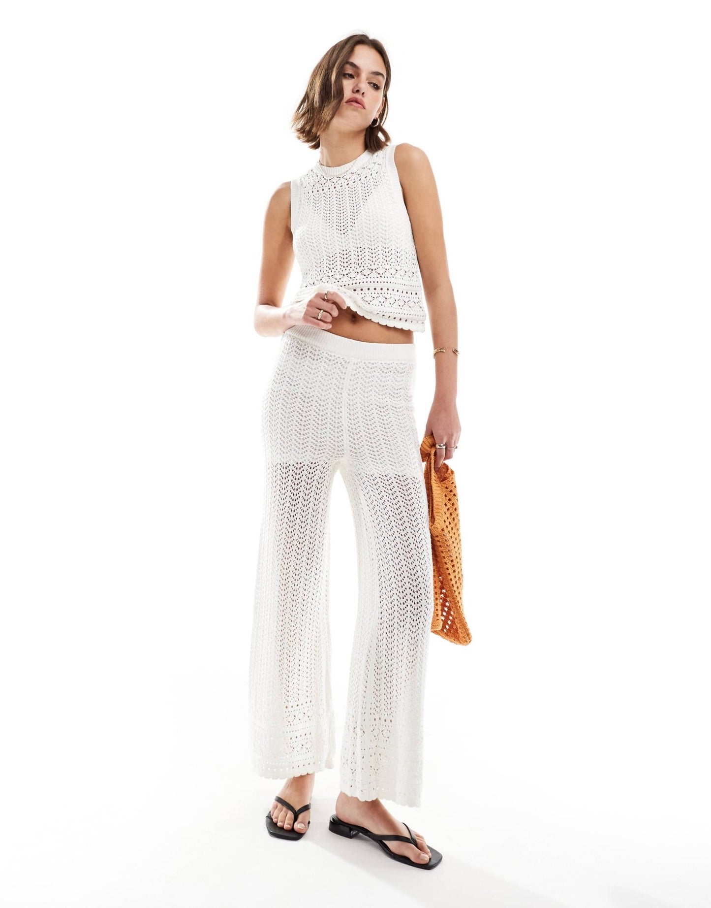 New Look knitted vest co ord in cream - ASOS Sample Sale EU Store
