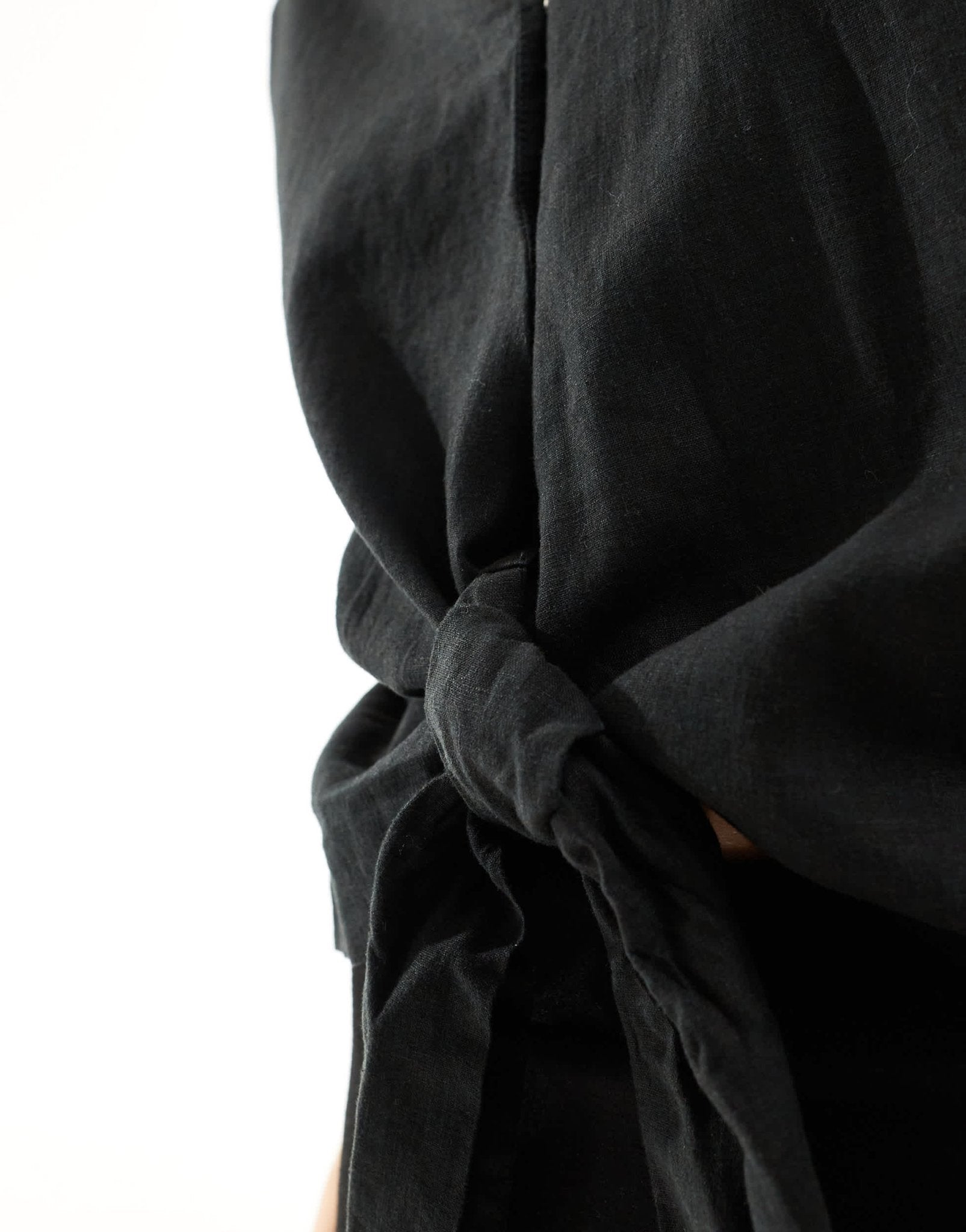 New Look linen look tie front shirt in black - ASOS Sample Sale EU Store