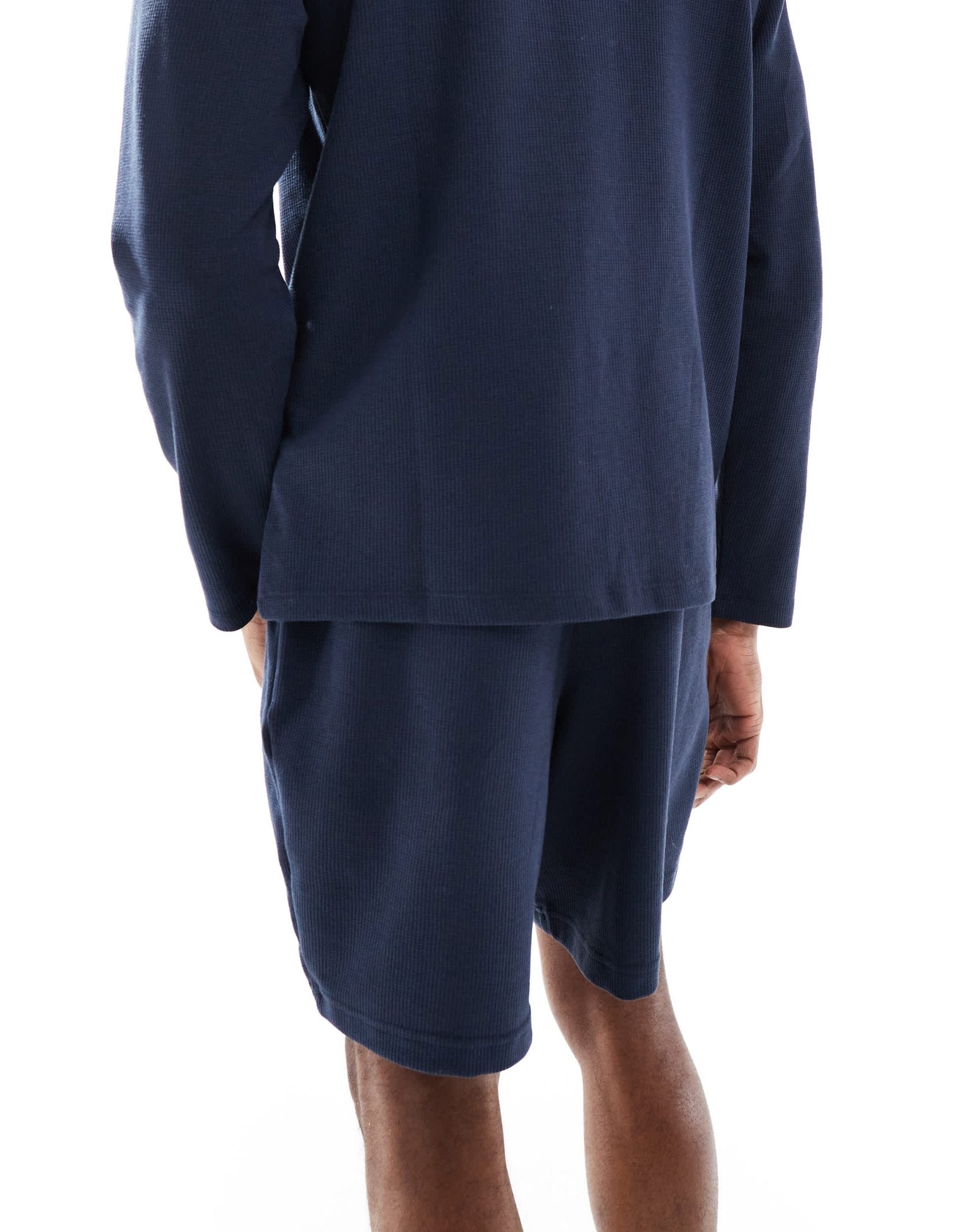 New Look loungewear waffle shorts co - ord in navy - ASOS Sample Sale EU Store