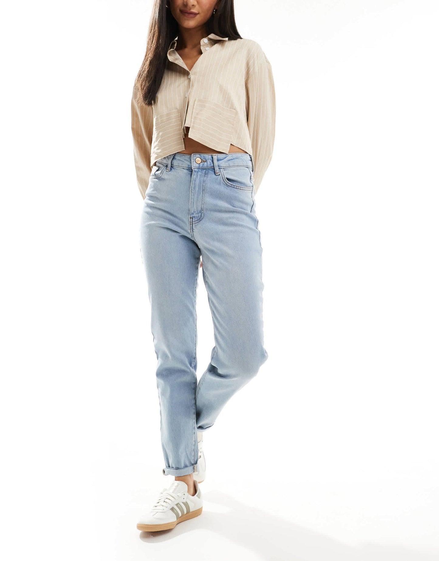 New Look Merlot mom jeans in light blue - ASOS Sample Sale EU Store