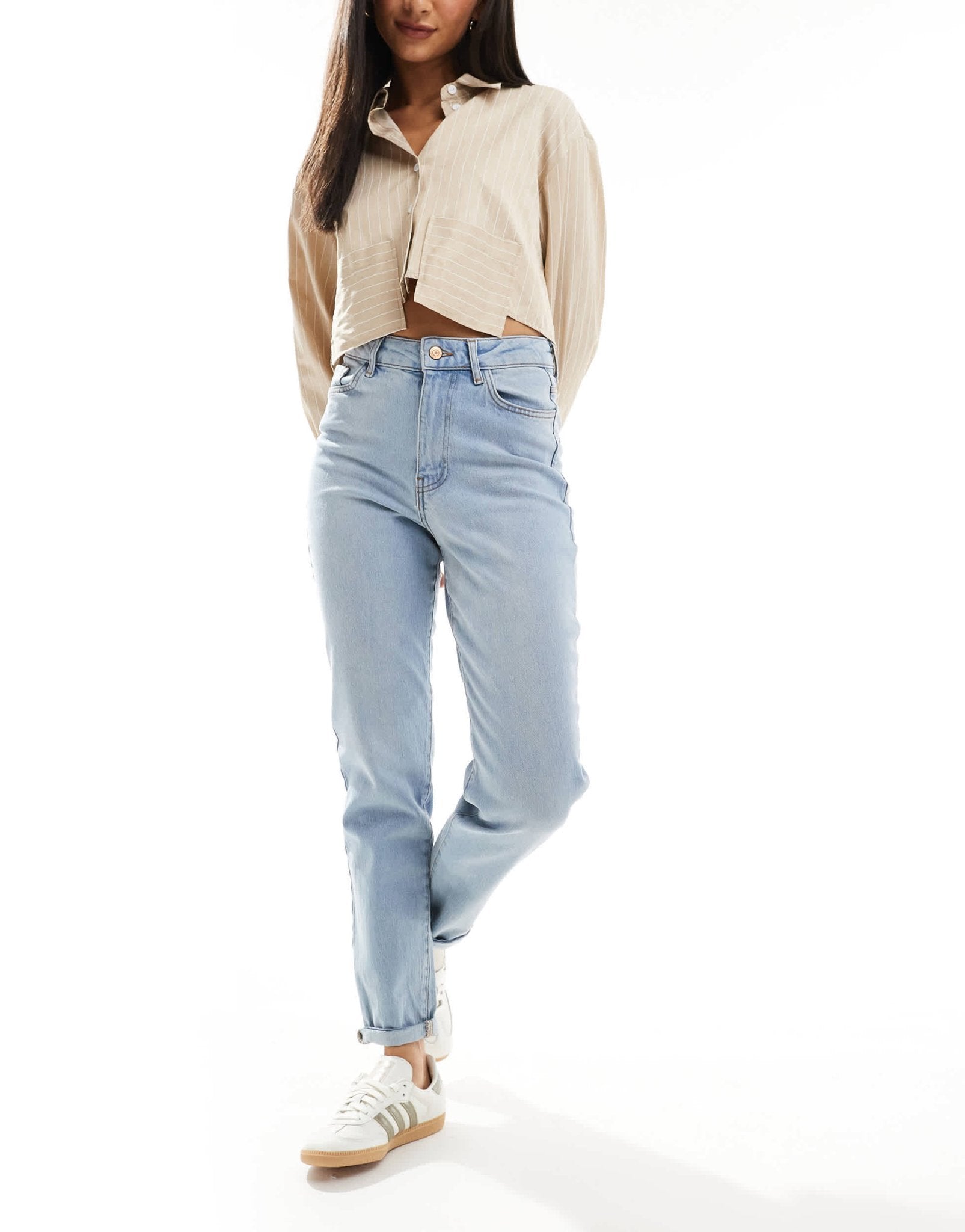New Look Merlot mom jeans in light blue - ASOS Sample Sale EU Store