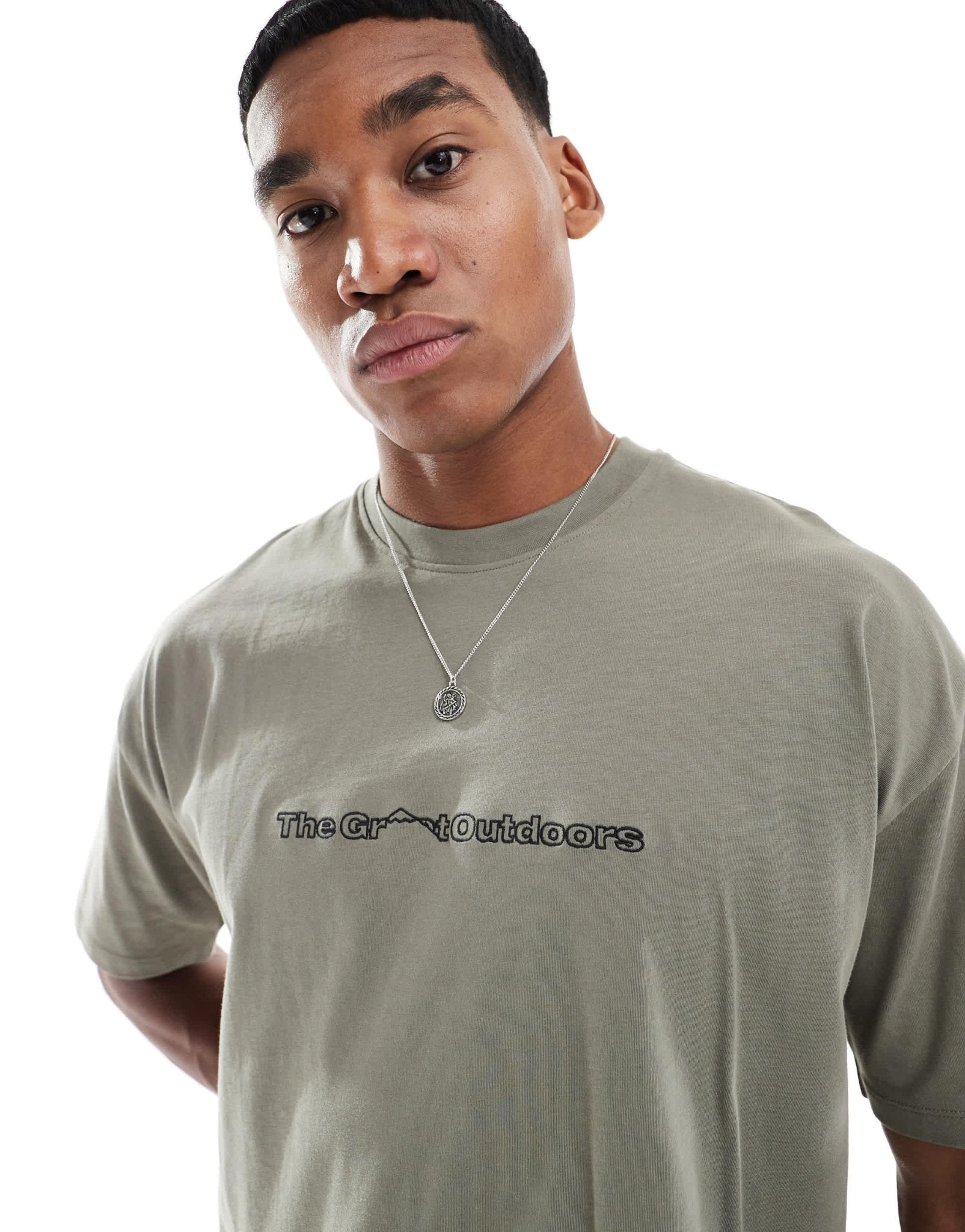New Look outdoors t-shirt in dark khaki - ASOS Sample Sale EU Store
