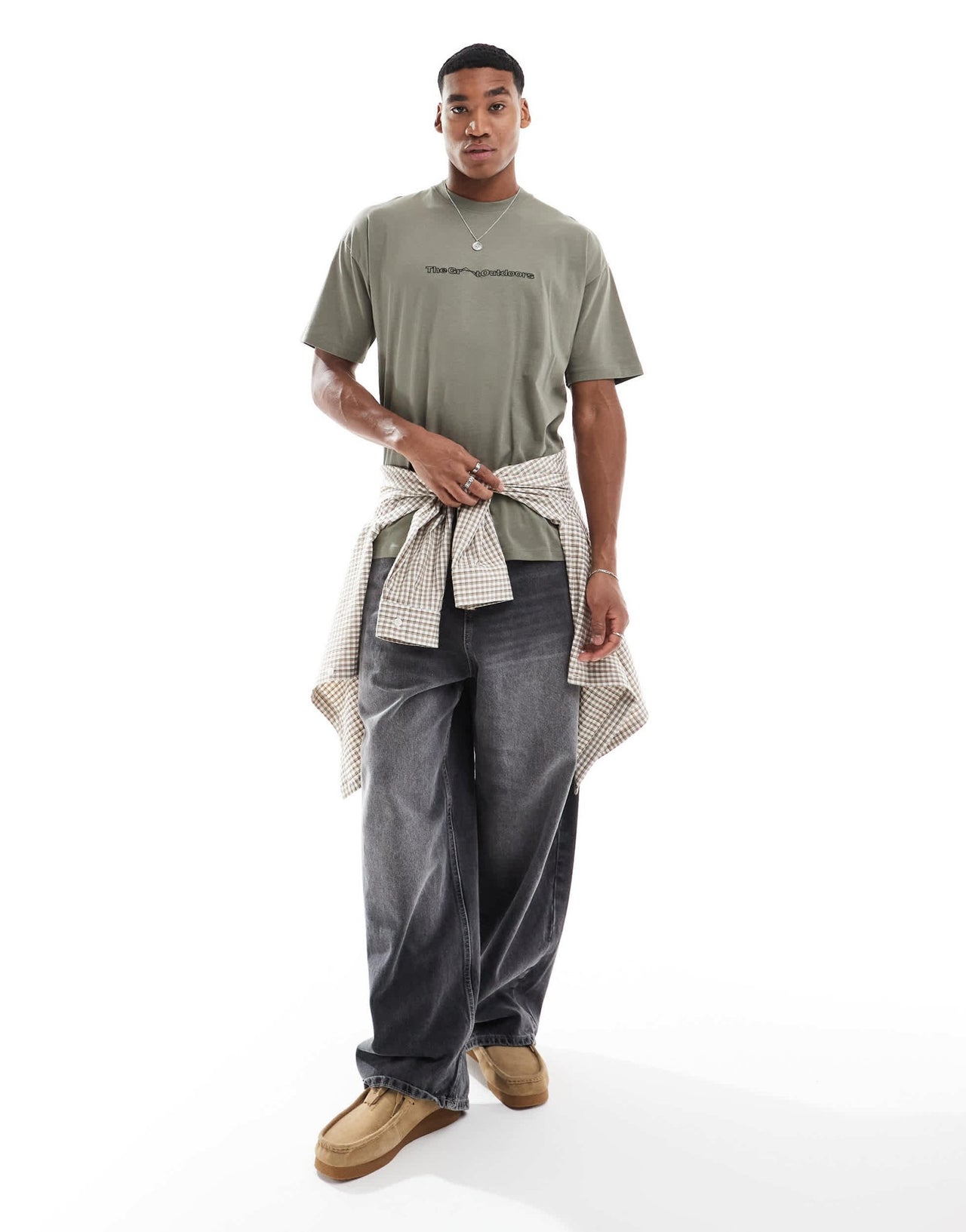 New Look outdoors t-shirt in dark khaki - ASOS Sample Sale EU Store