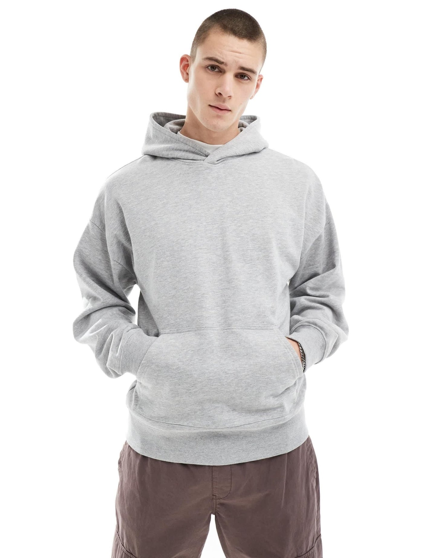 New Look oversized hoodie in grey marl - ASOS Sample Sale EU Store