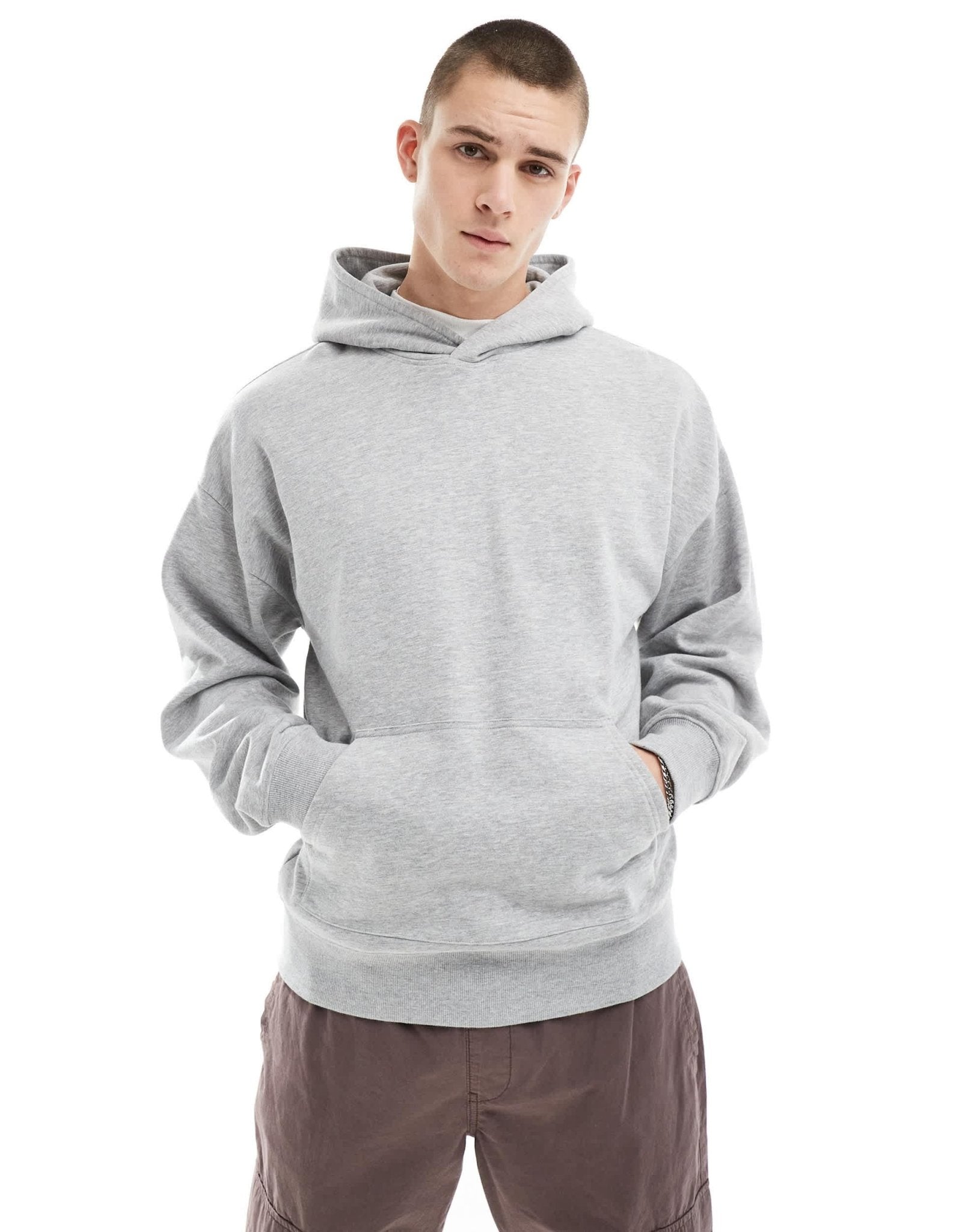 New Look oversized hoodie in grey marl - ASOS Sample Sale EU Store