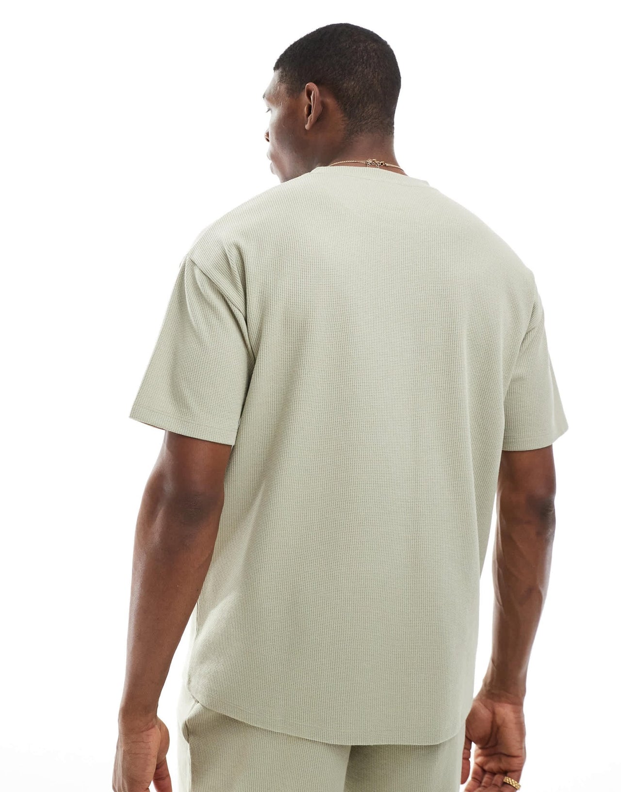 New Look oversized waffle t-shirt co - ord in stone - ASOS Sample Sale EU Store