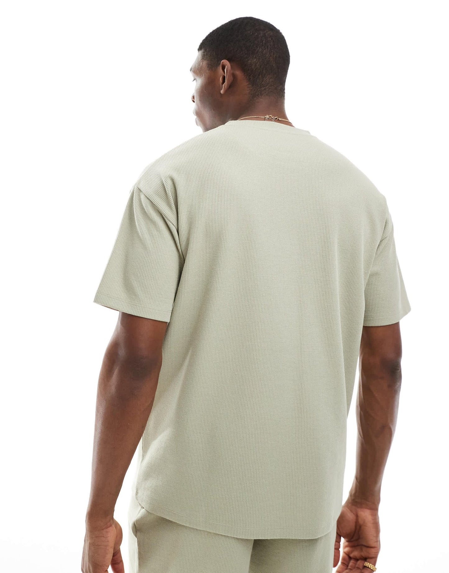 New Look oversized waffle t-shirt co - ord in stone - ASOS Sample Sale EU Store