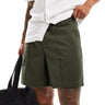 New Look pintuck shorts in khaki