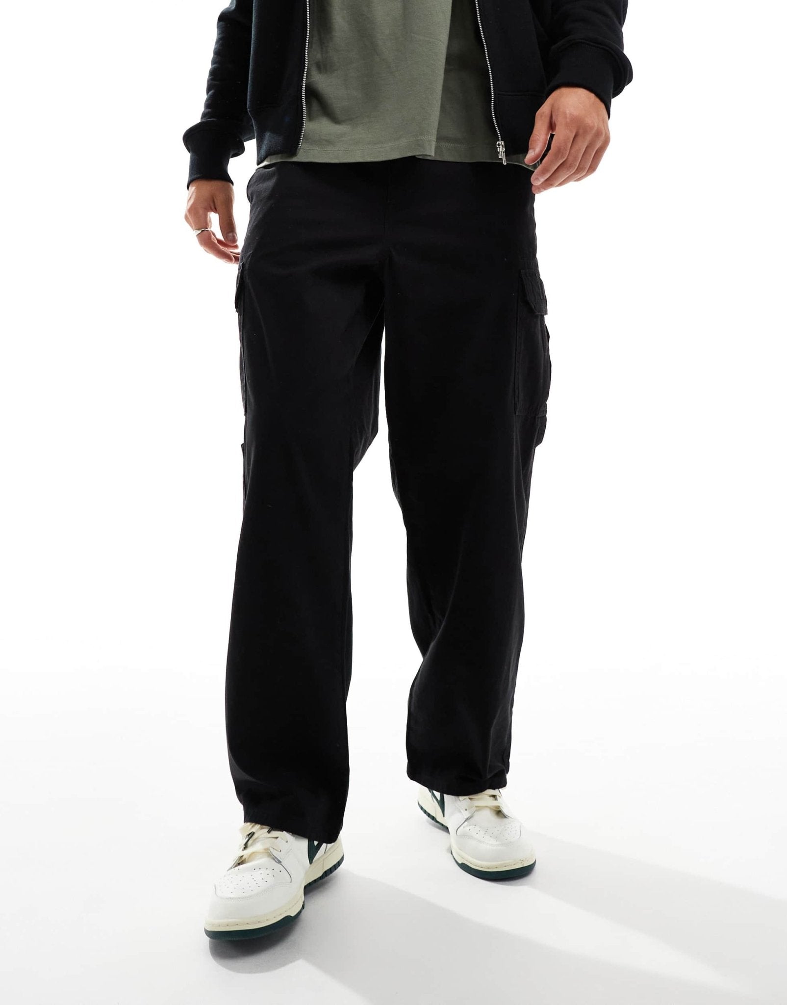 New Look relaxed cargo trouser in black - ASOS Sample Sale EU Store