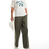 New Look relaxed carpenter trousers in dark khaki