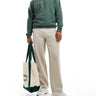 New Look relaxed carpenter trousers in stone