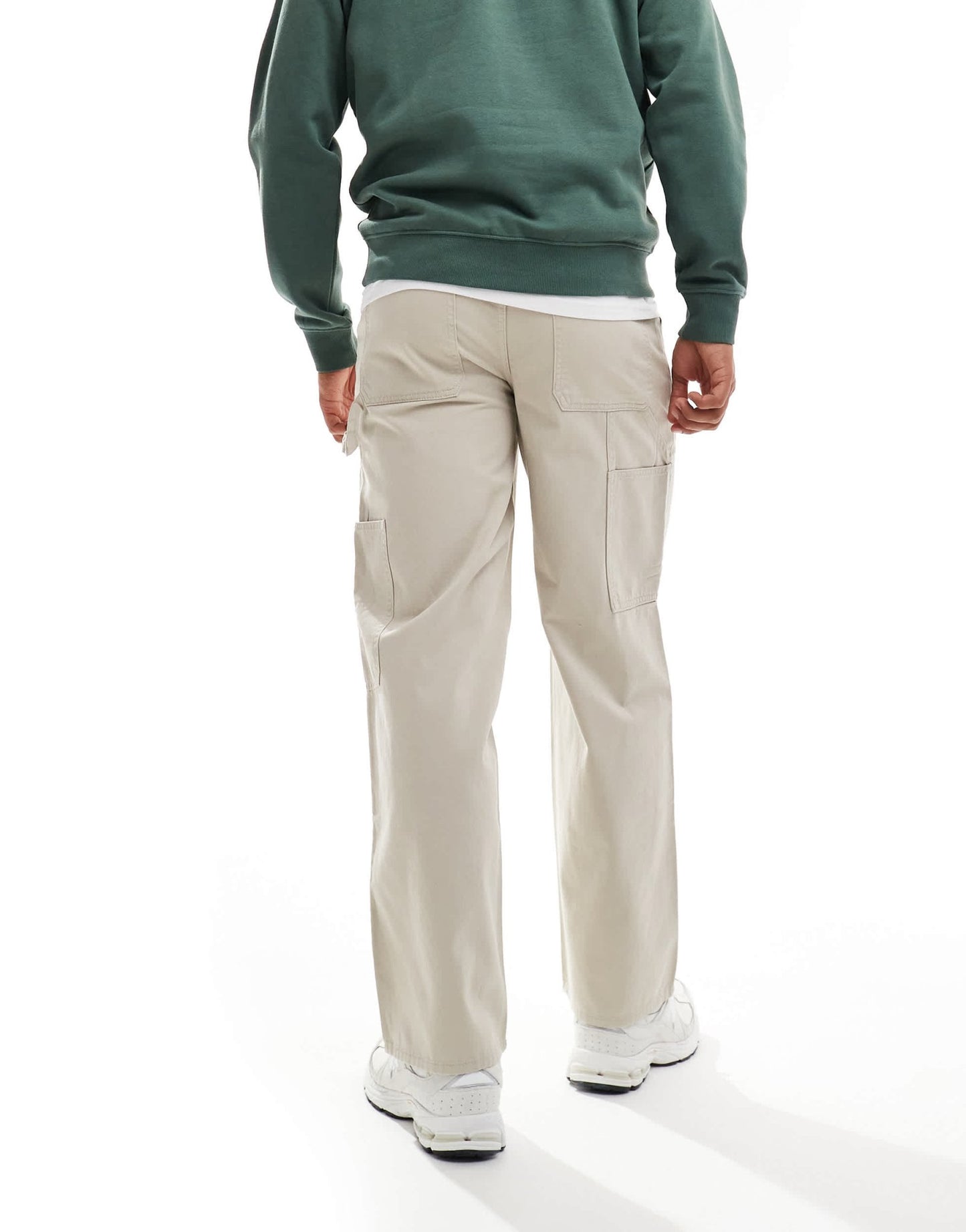 New Look relaxed carpenter trousers in stone - ASOS Sample Sale EU Store
