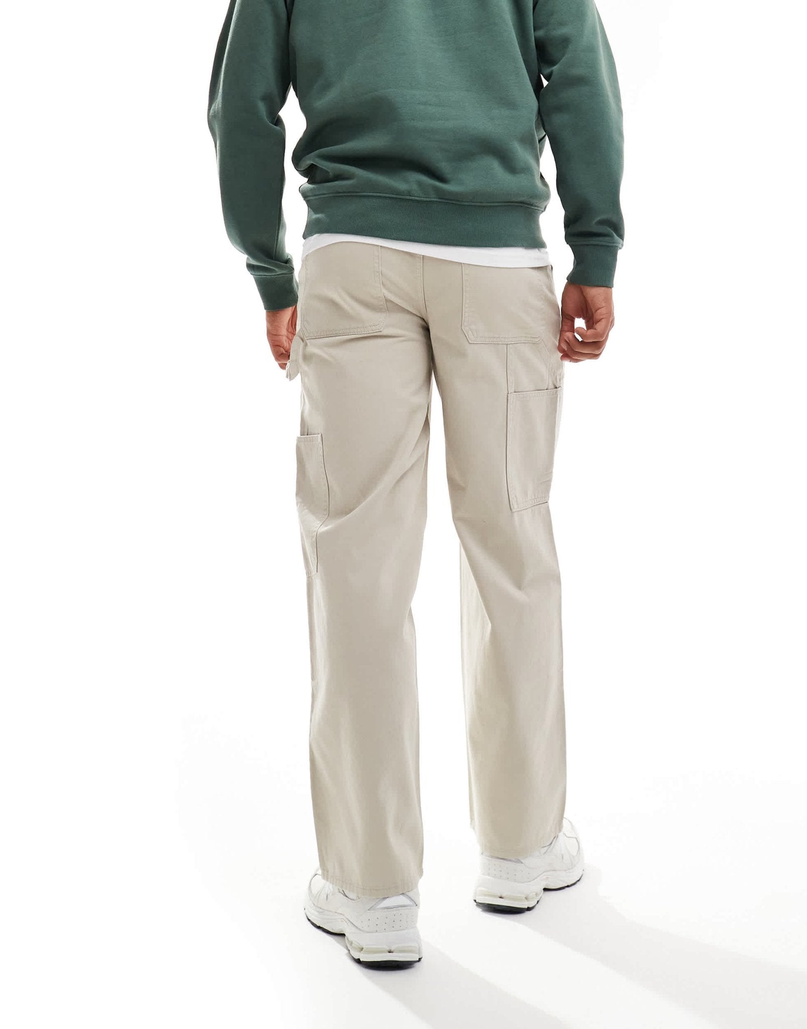 New Look relaxed carpenter trousers in stone - ASOS Sample Sale EU Store