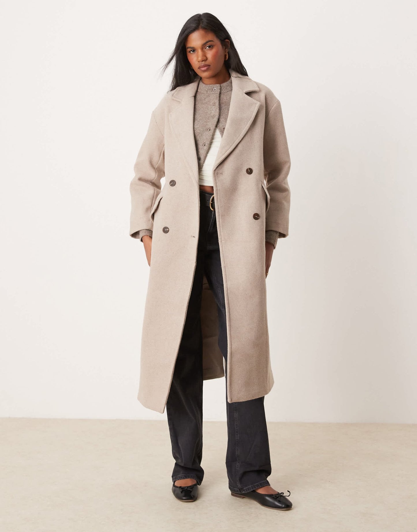 New Look relaxed formal coat in mink - ASOS Sample Sale EU Store