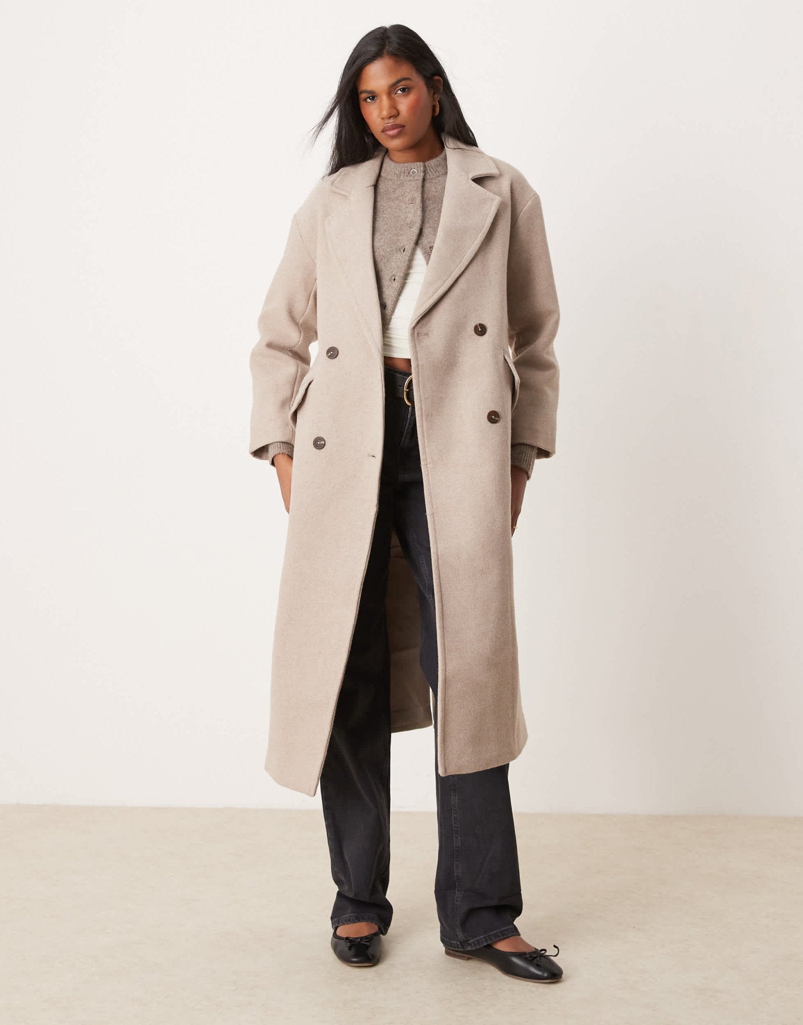 New Look relaxed formal coat in mink - ASOS Sample Sale EU Store