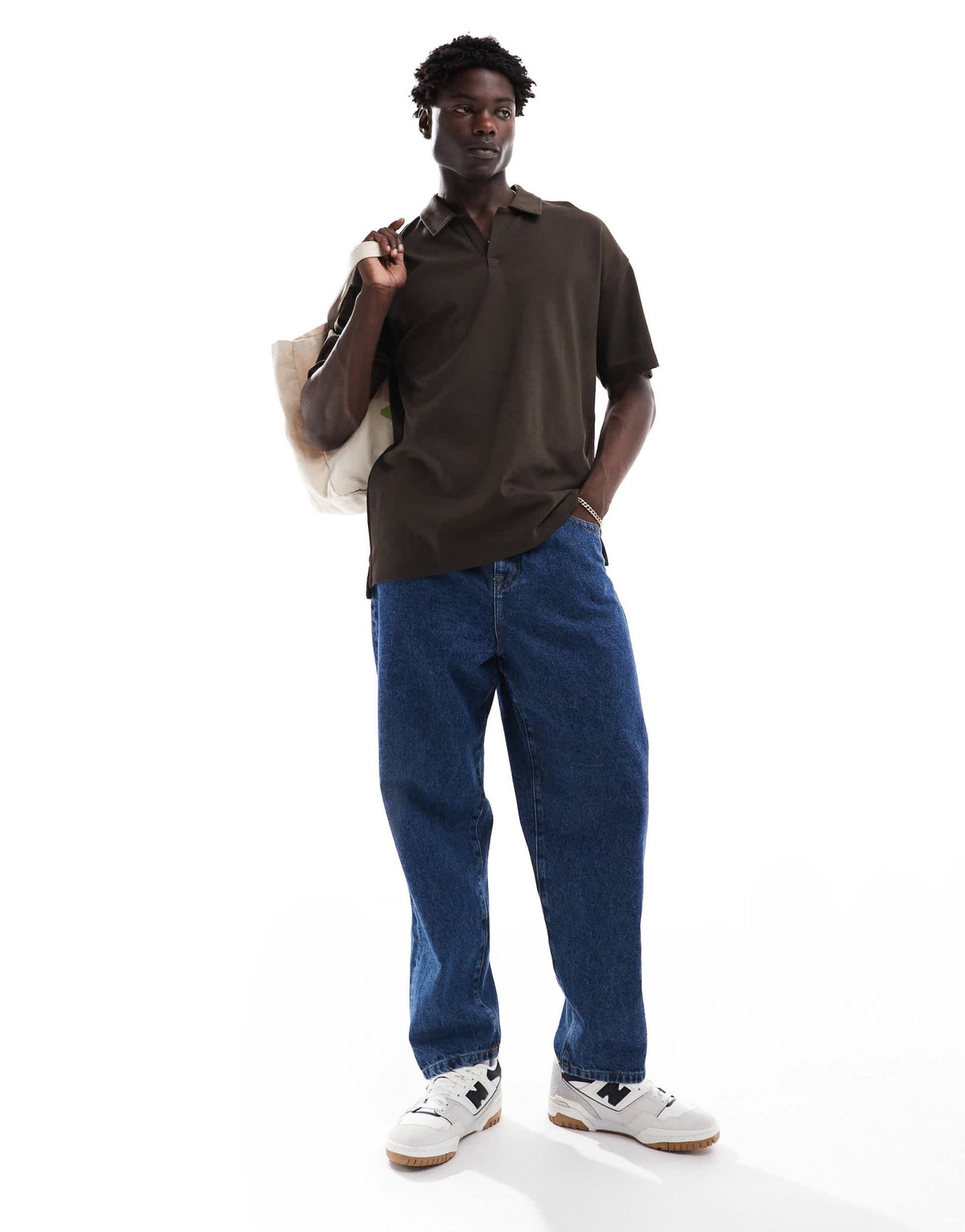 New Look revere polo shirt in dark brown - ASOS Sample Sale EU Store