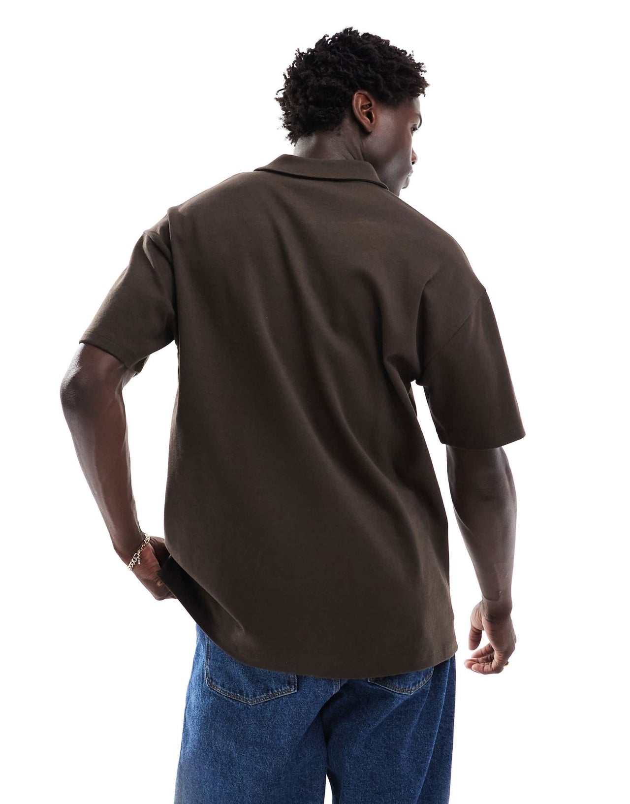 New Look revere polo shirt in dark brown - ASOS Sample Sale EU Store