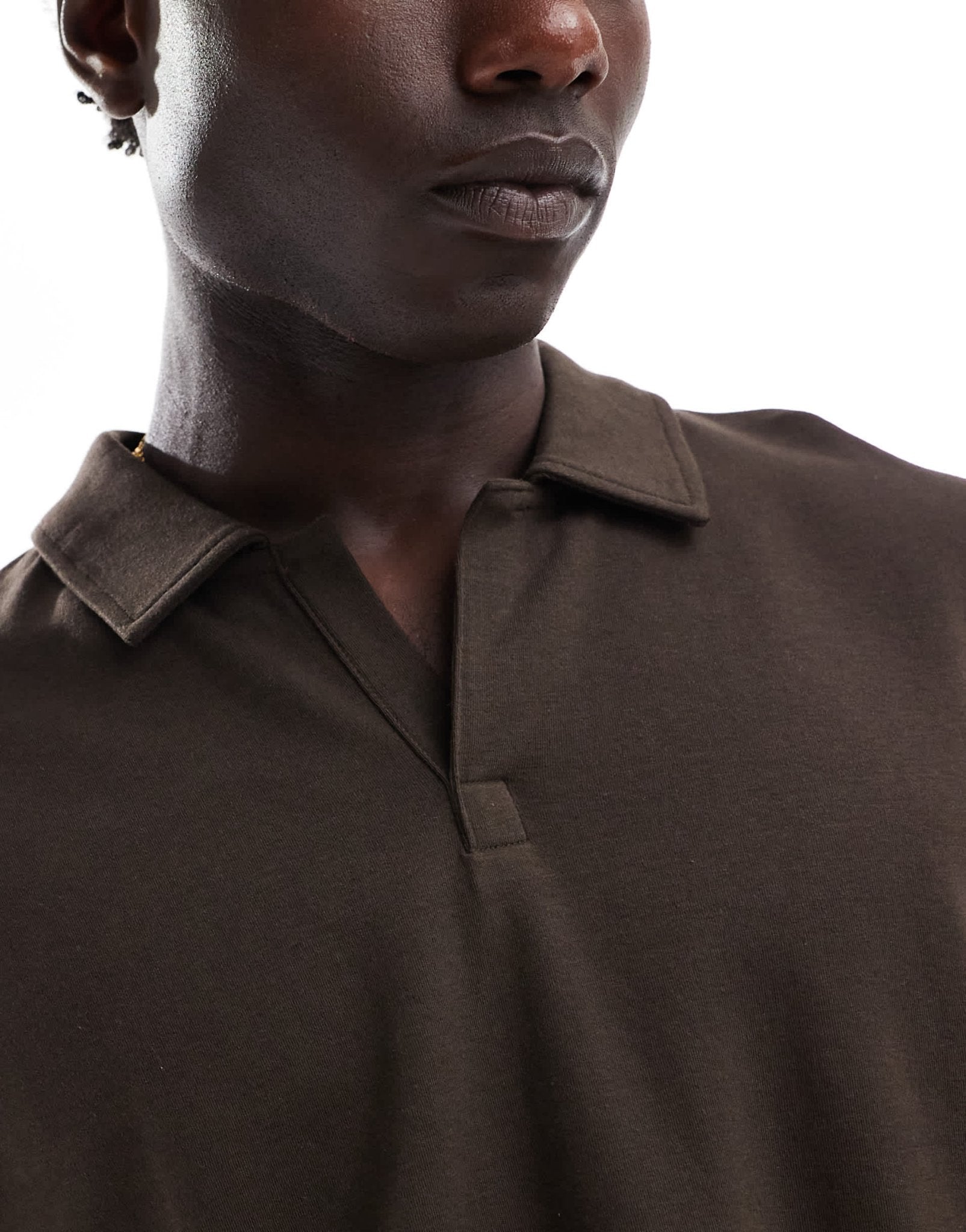 New Look revere polo shirt in dark brown - ASOS Sample Sale EU Store