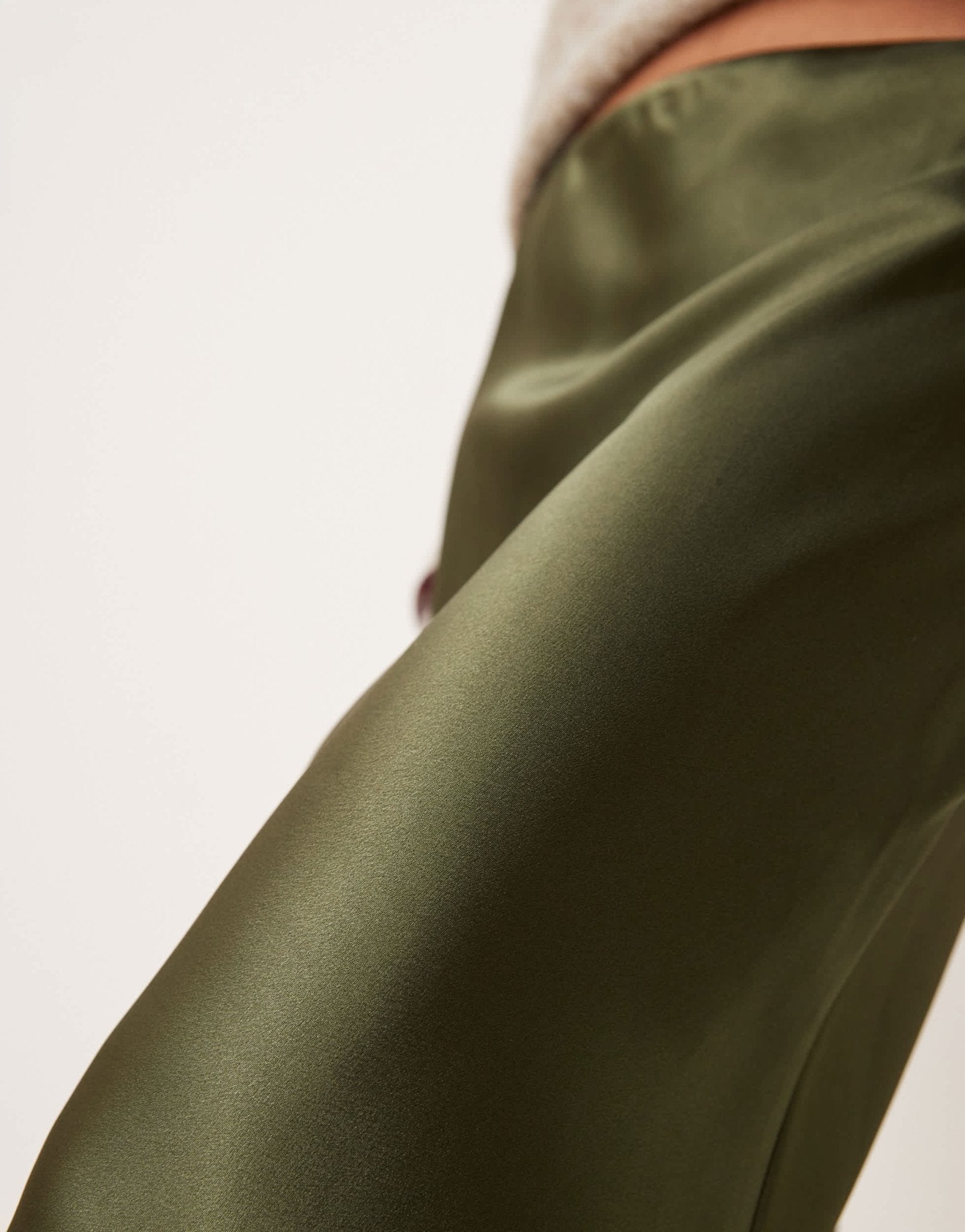 New Look satin midi bias skirt in khaki - ASOS Sample Sale EU Store