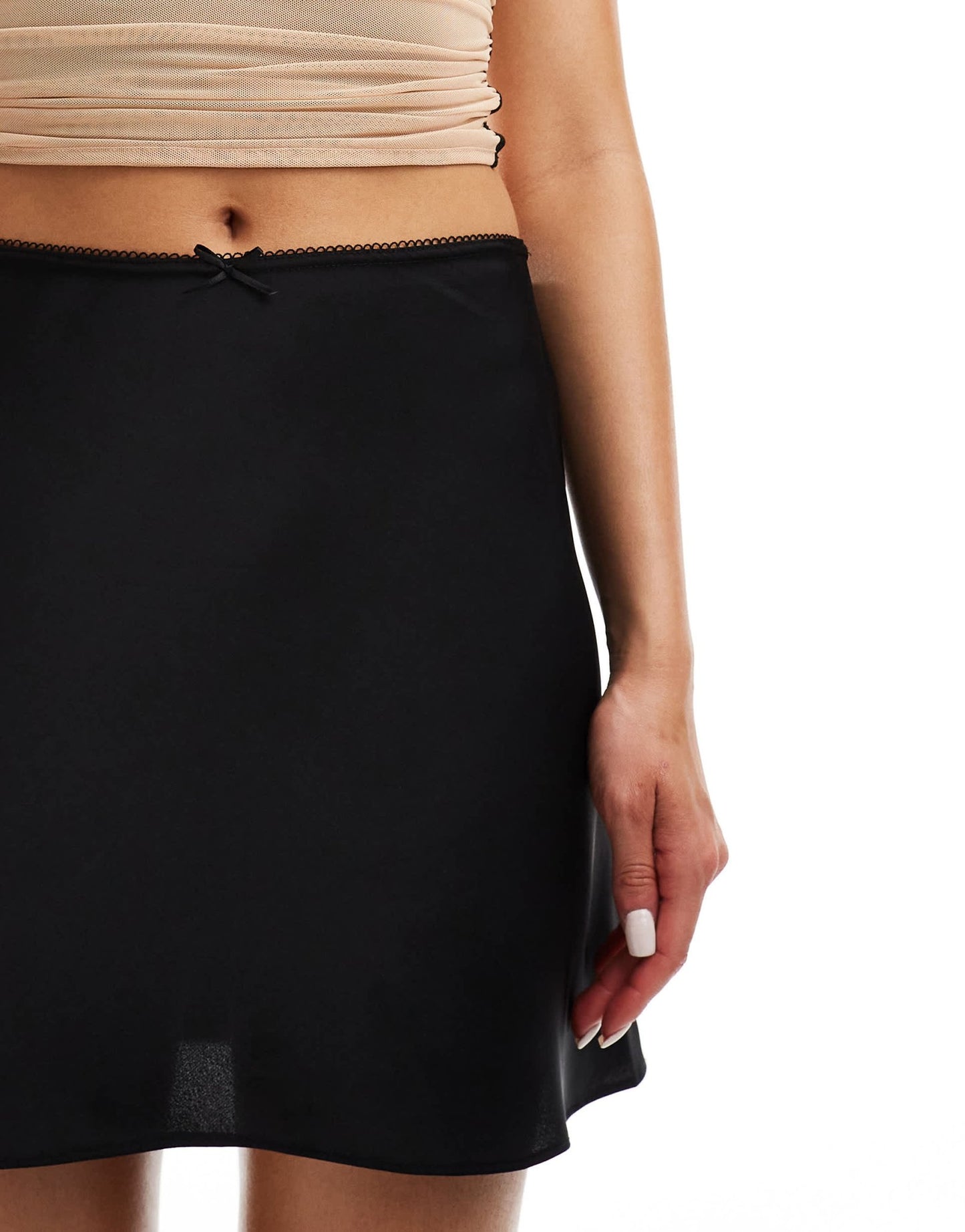 New Look satin mini skirt in black - ASOS Sample Sale EU Store