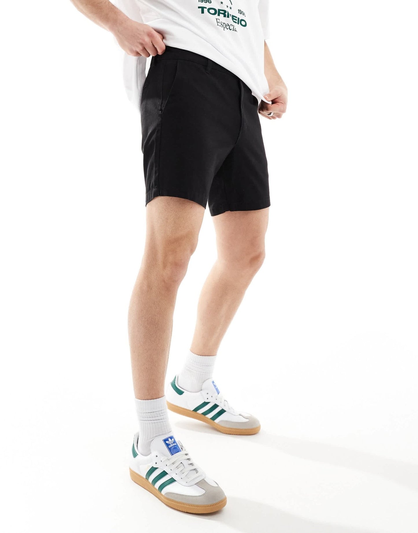 New Look slim chino shorts in black - ASOS Sample Sale EU Store