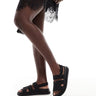 New Look slingback cross strap sandal in black