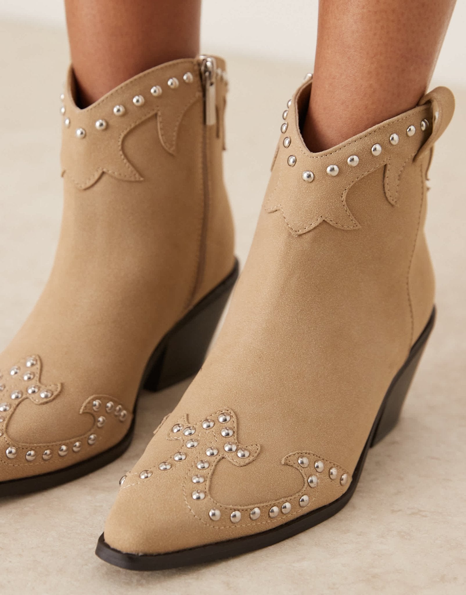 New Look suedette buckle western boot in tan - ASOS Sample Sale EU Store