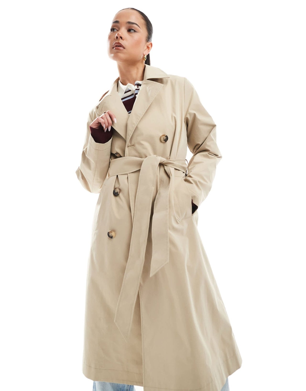 New Look trench coat in stone - ASOS Sample Sale EU Store