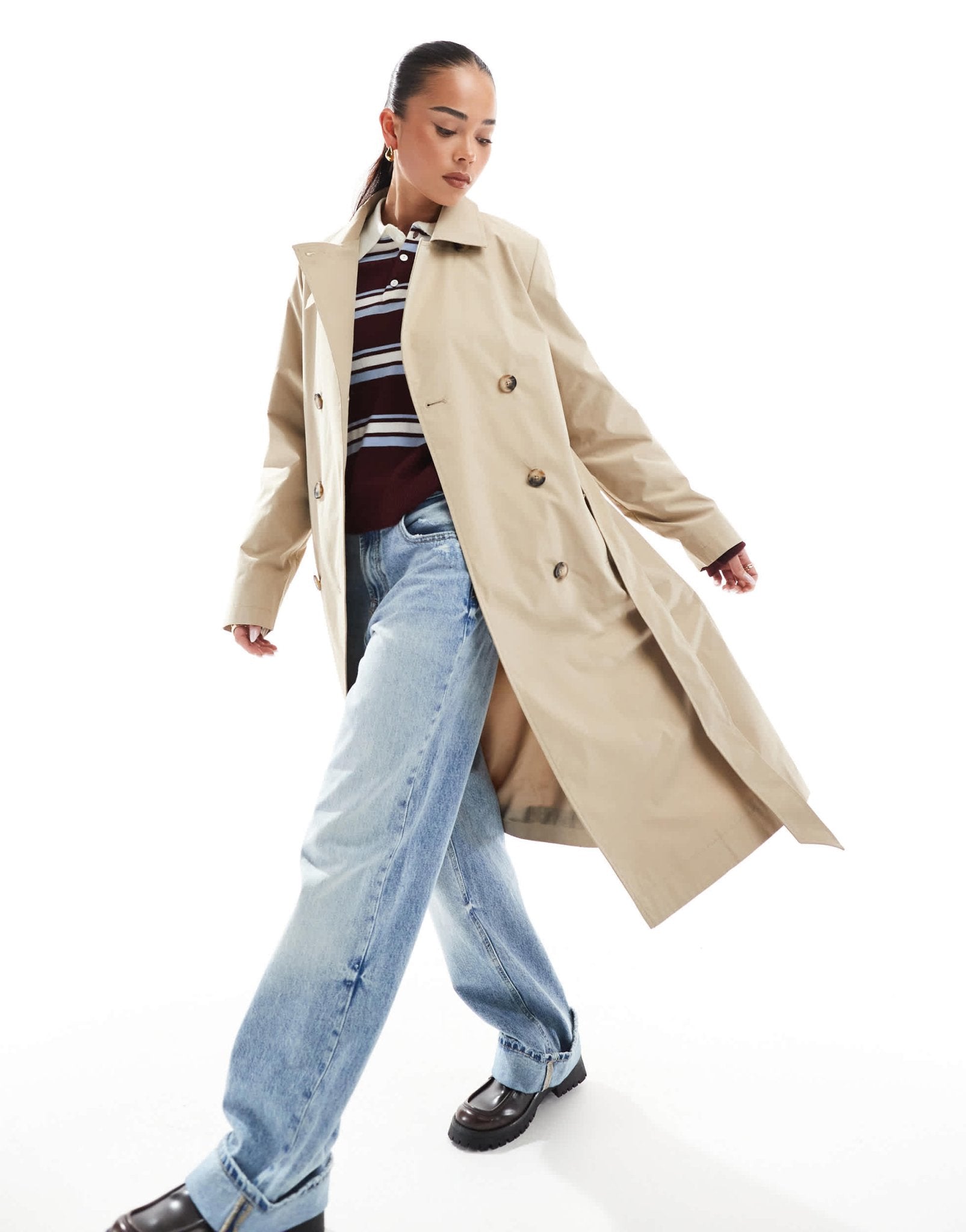 New Look trench coat in stone - ASOS Sample Sale EU Store