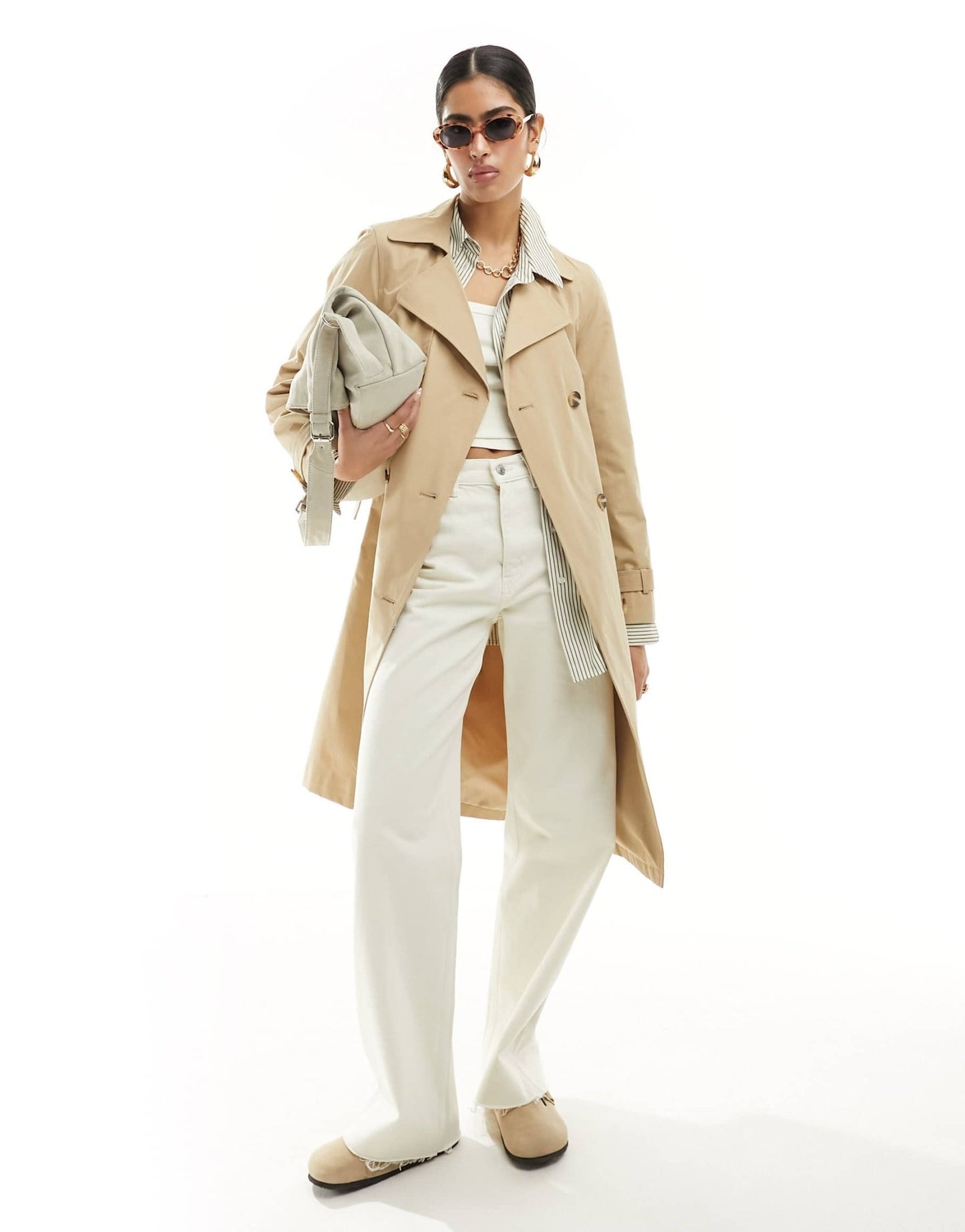 New Look trench coat in stone - ASOS Sample Sale EU Store