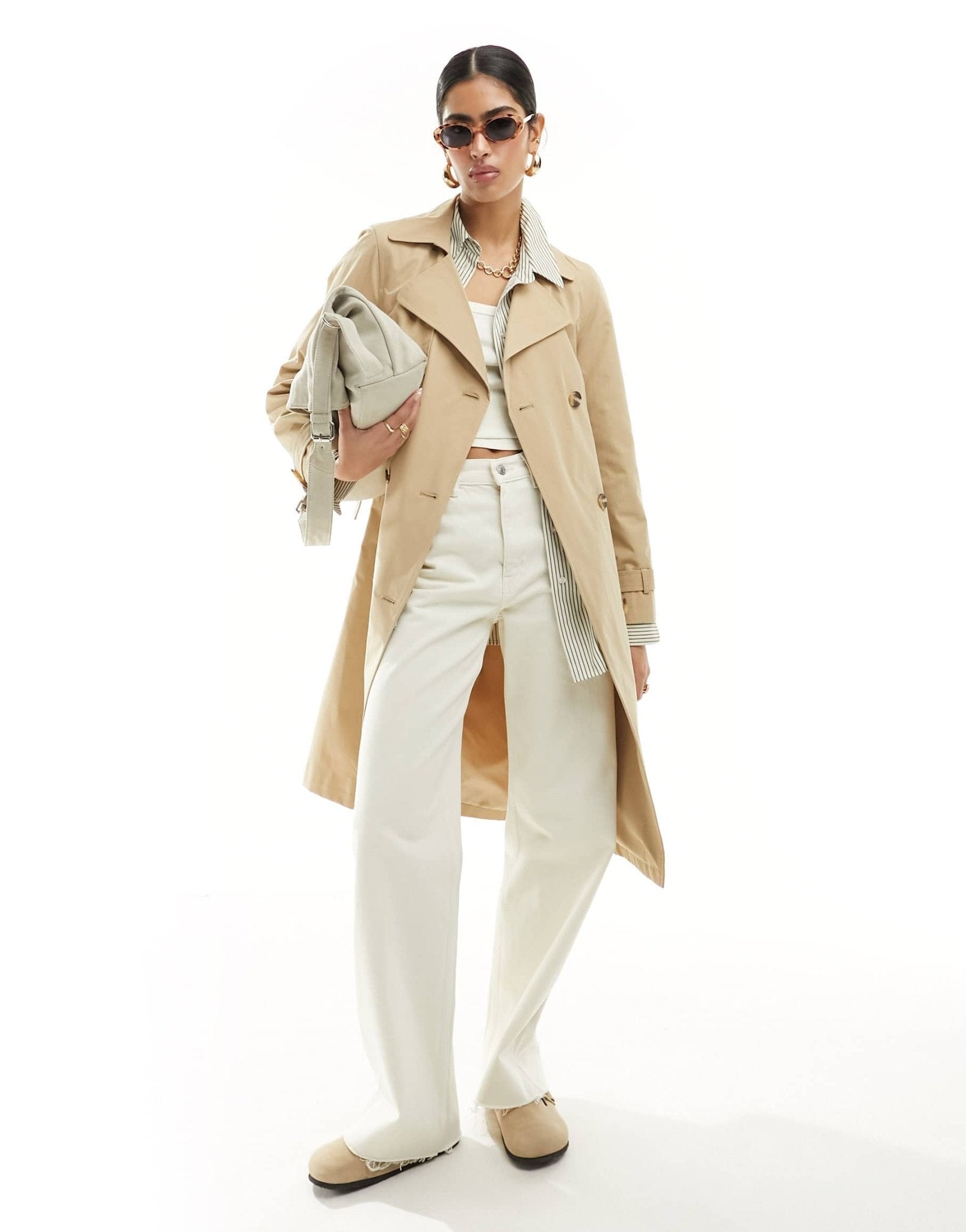 New Look trench coat in stone - ASOS Sample Sale EU Store
