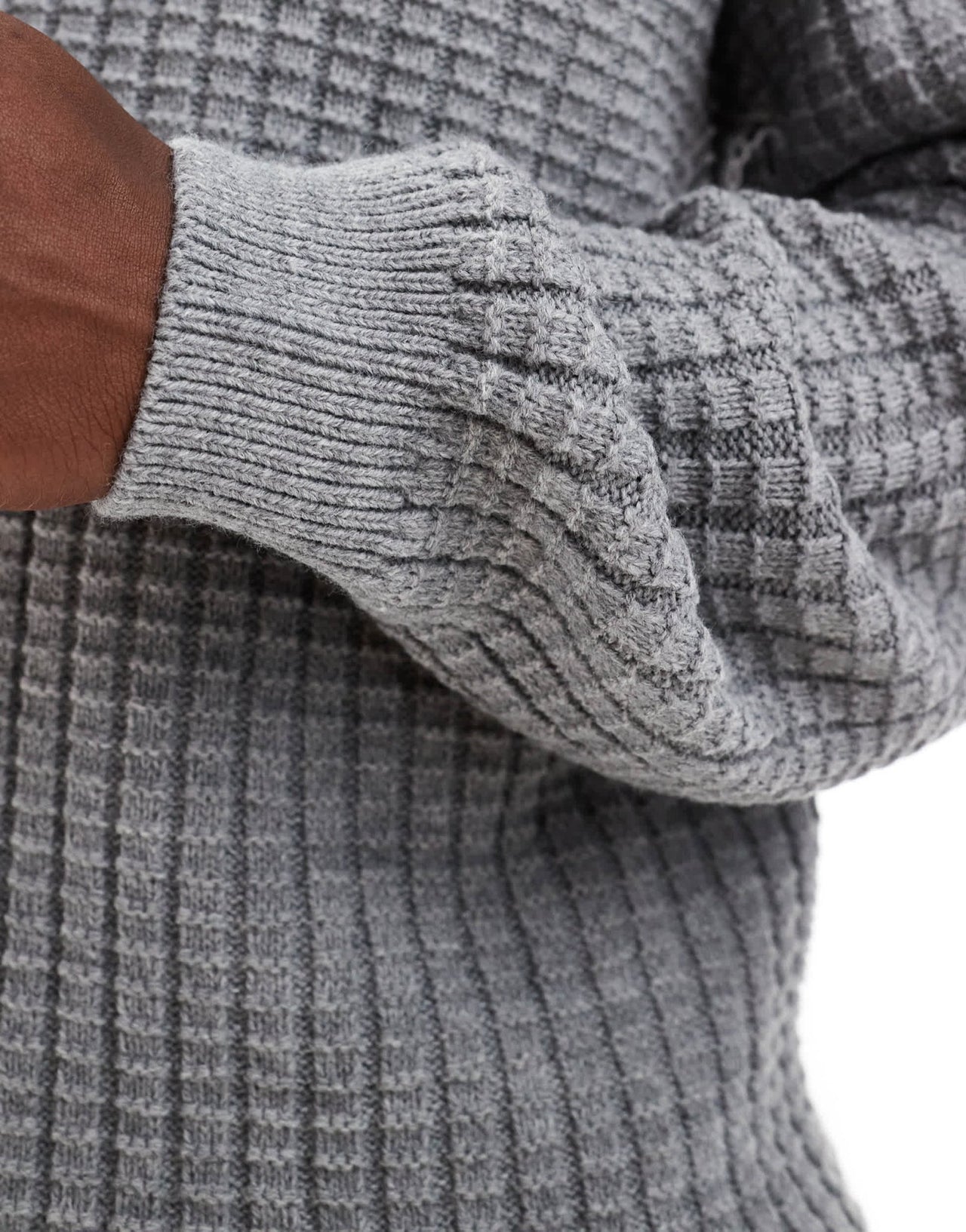 New Look v - neck jumper in dark grey - ASOS Sample Sale EU Store