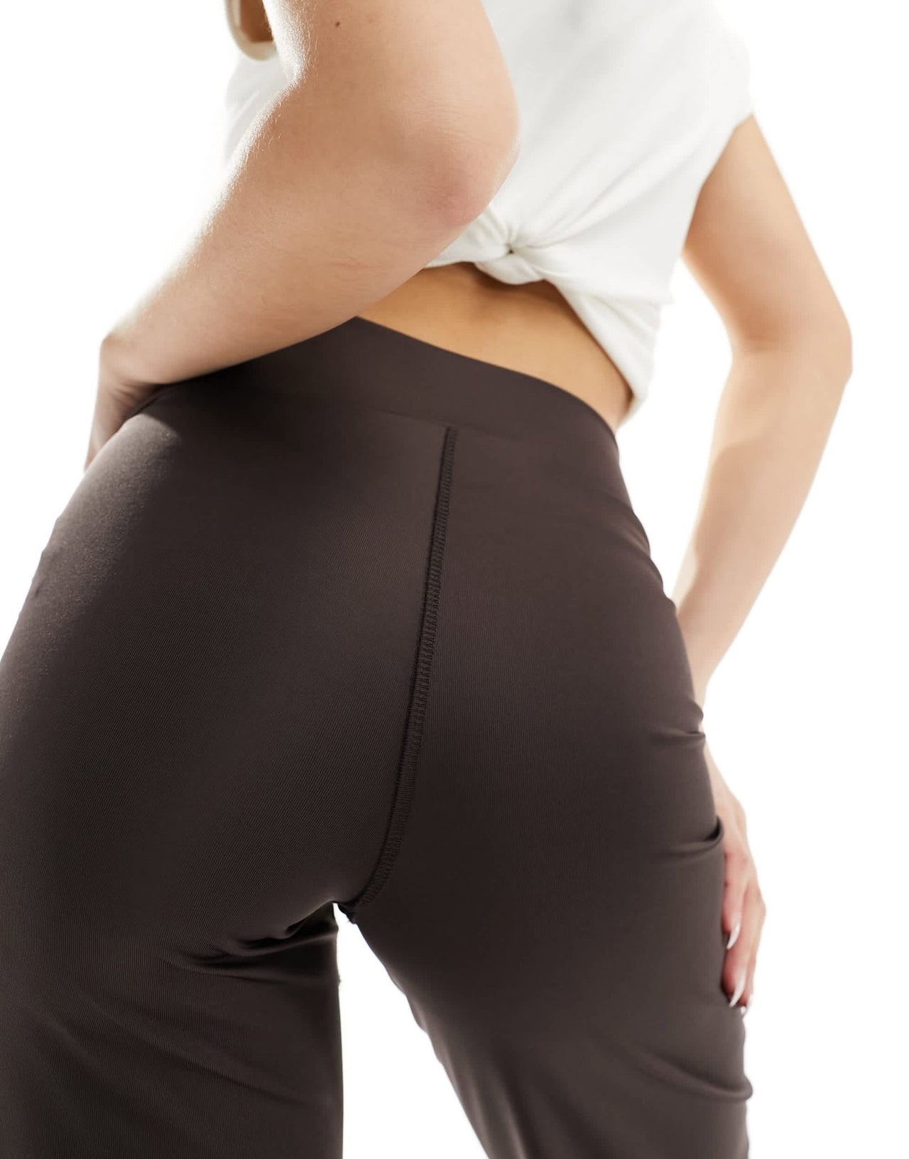 New Look Wide leg leggings in brown - ASOS Sample Sale EU Store