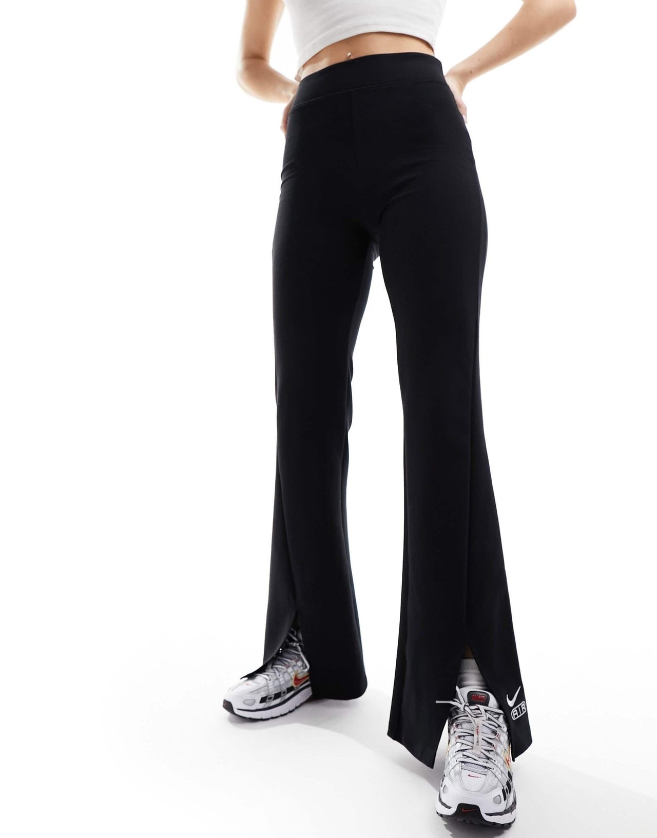 Nike Air high waisted flared leggings in black - ASOS Sample Sale EU Store