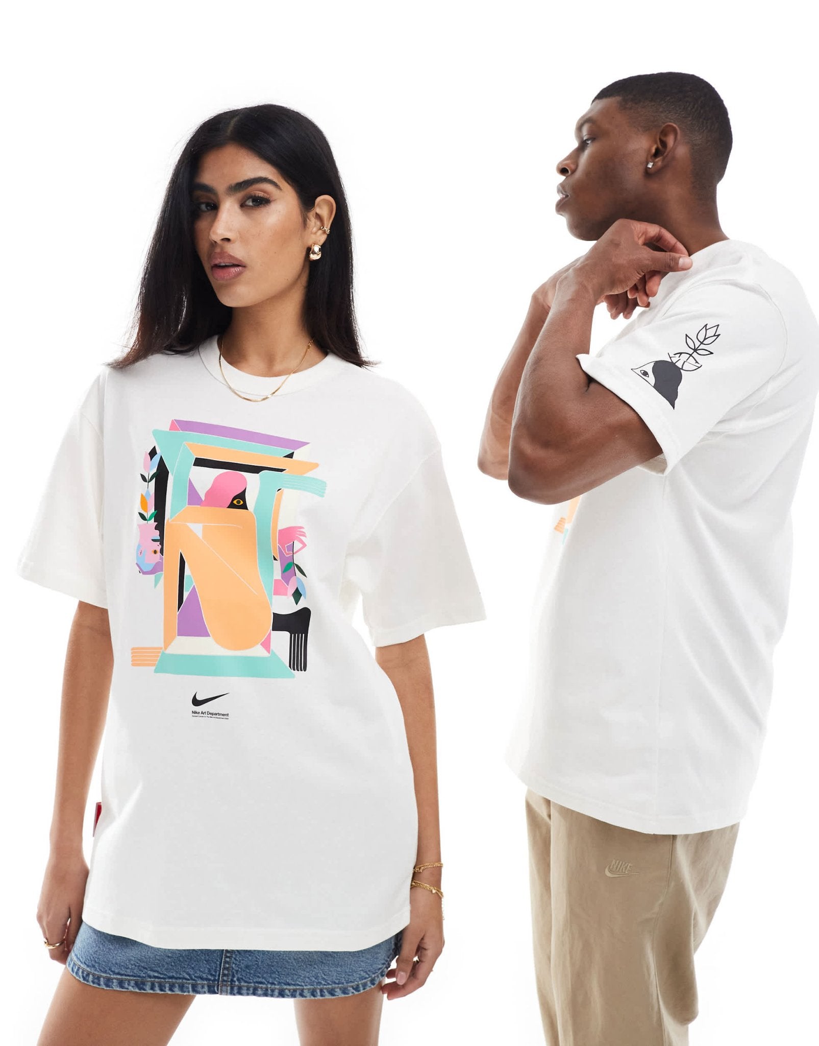 Nike art graphic unisex t-shirt in white and multi - ASOS Sample Sale EU Store
