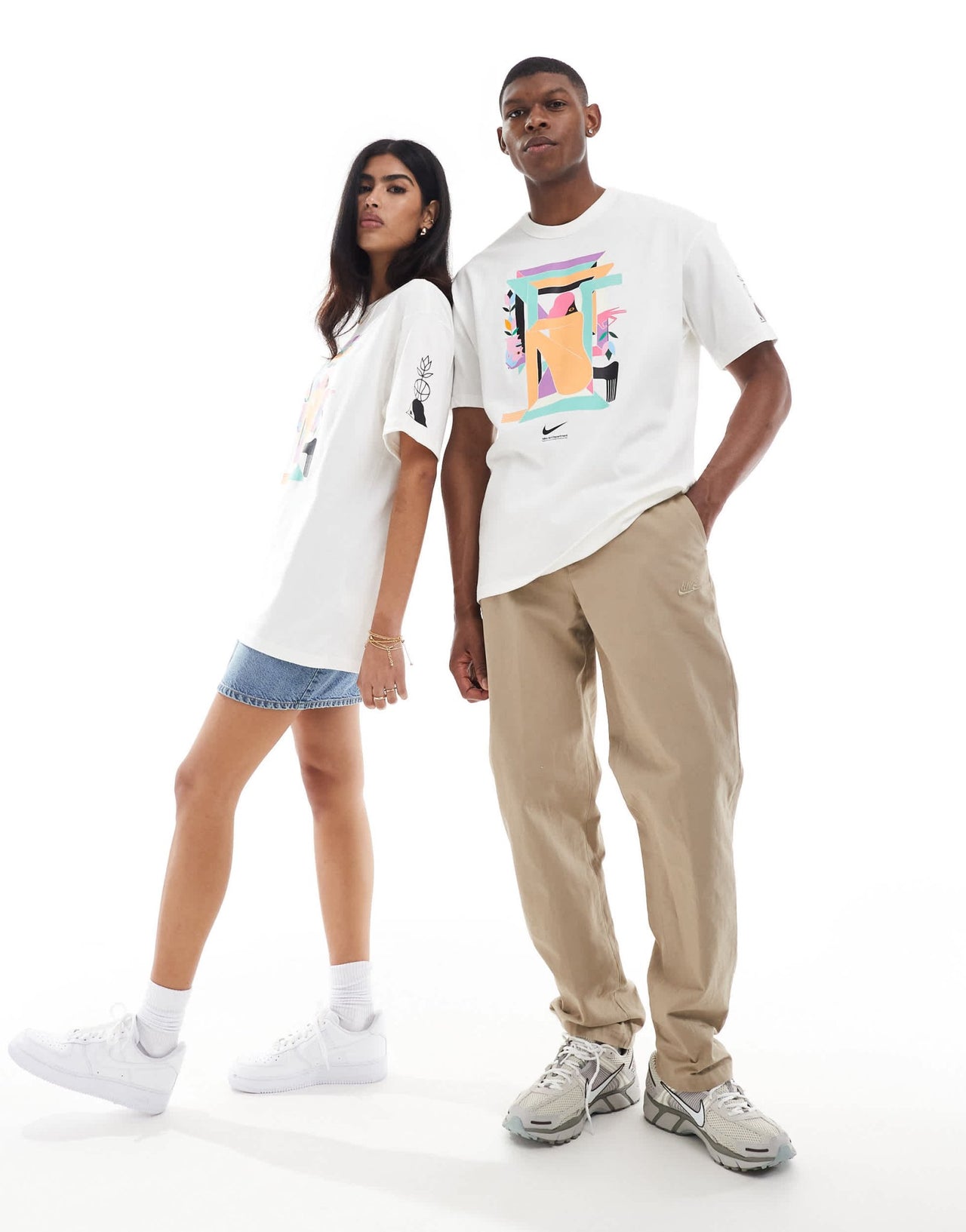 Nike art graphic unisex t-shirt in white and multi - ASOS Sample Sale EU Store