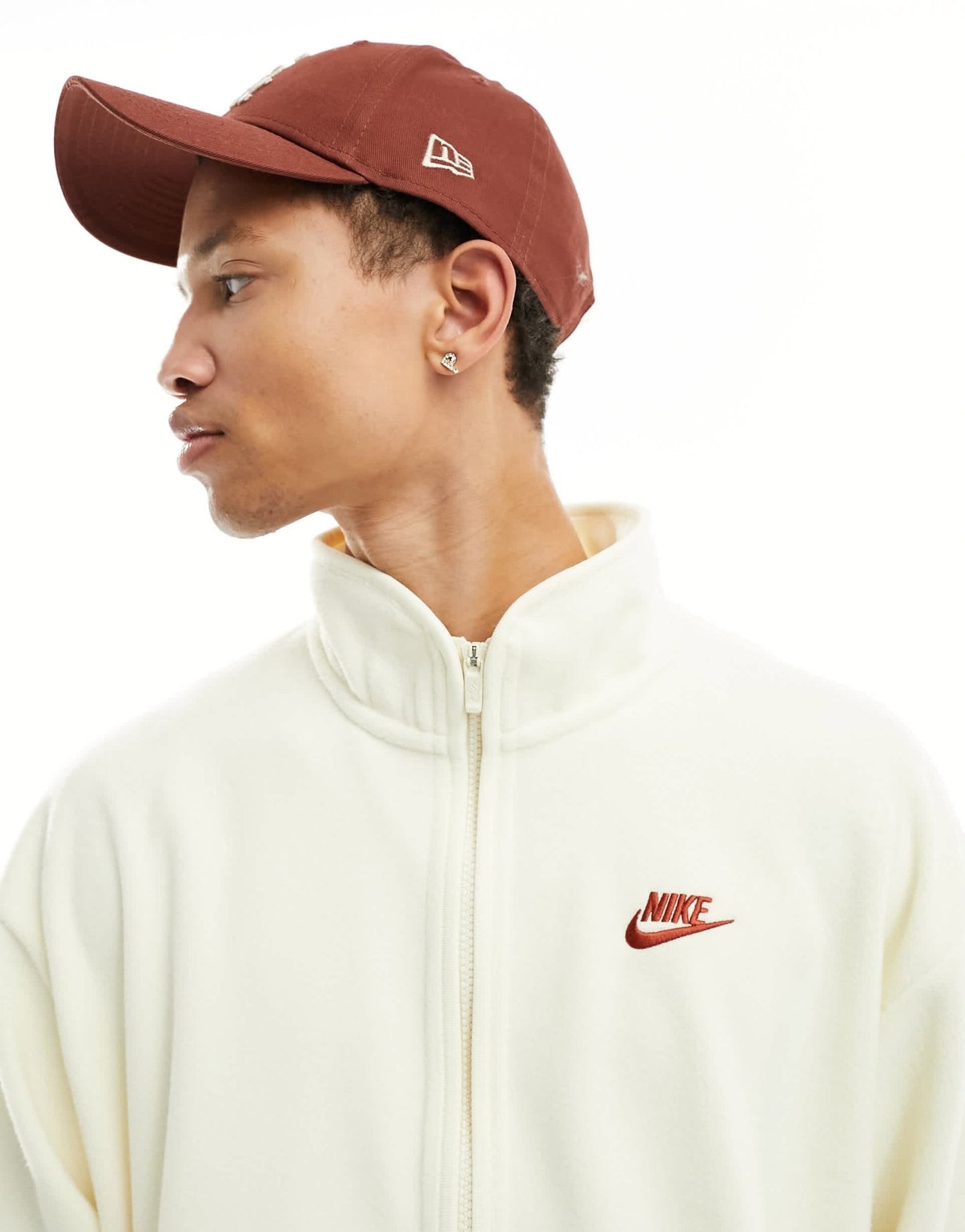 Nike Club fleece zip thru jacket in beige - ASOS Sample Sale EU Store