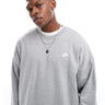 Nike Club french terry oversized sweatshirt in grey