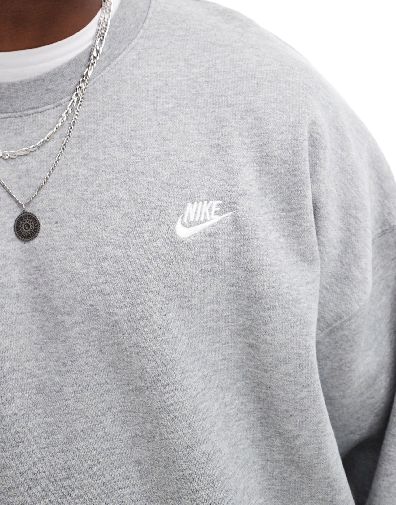 Nike Club french terry oversized sweatshirt in grey - ASOS Sample Sale EU Store