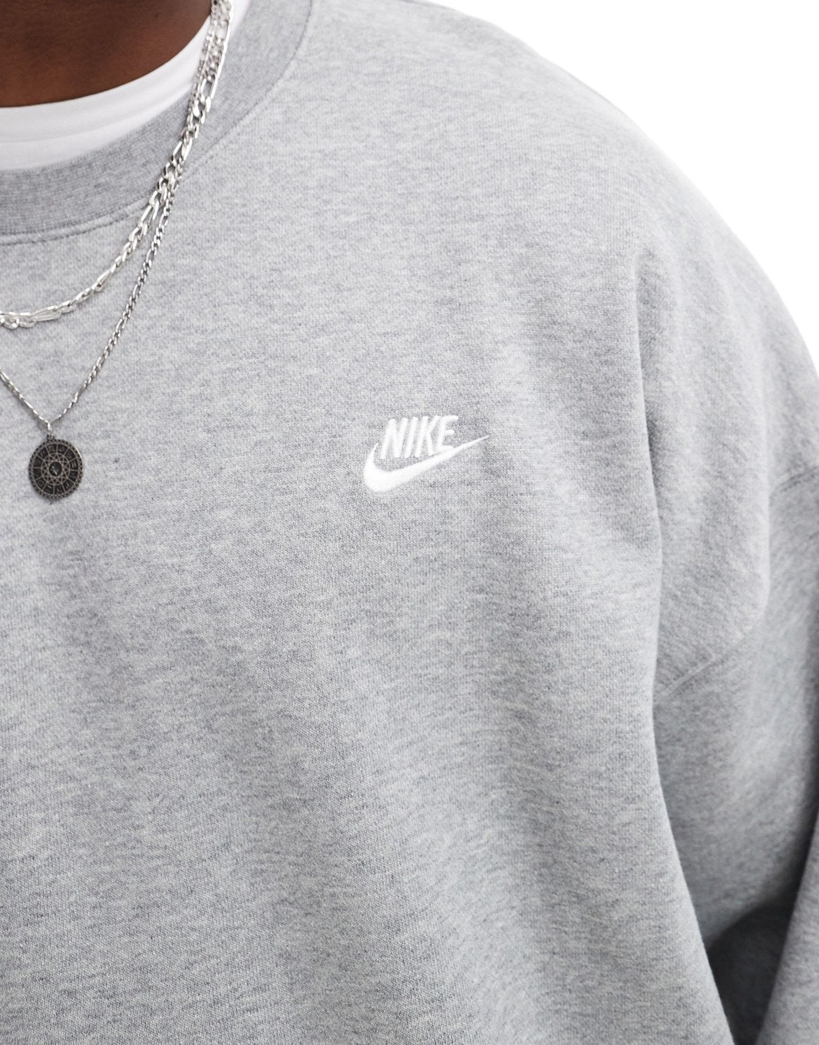 Nike Club french terry oversized sweatshirt in grey - ASOS Sample Sale EU Store