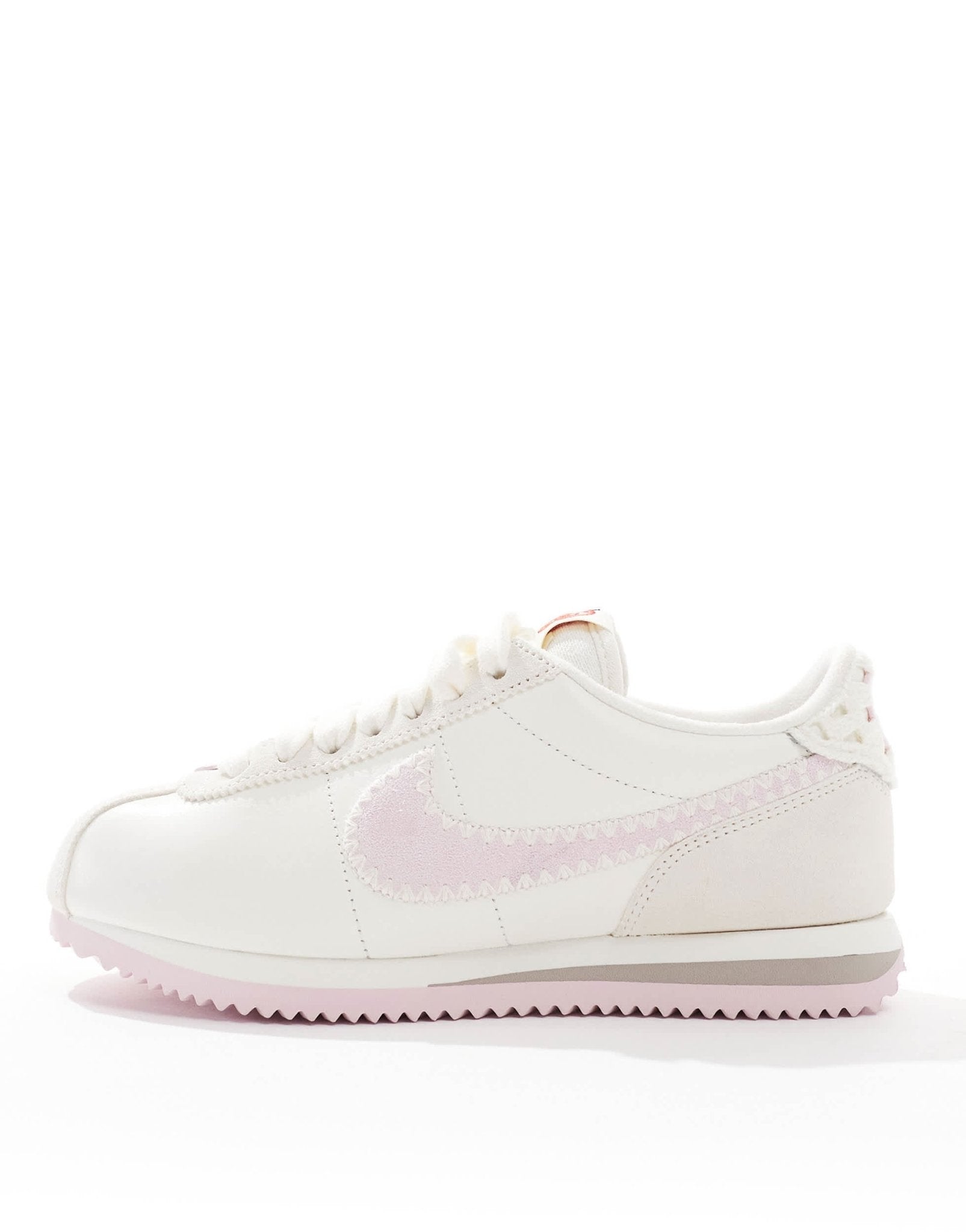 Nike Cortez Leather trainers in off - white and pink - ASOS Sample Sale EU Store