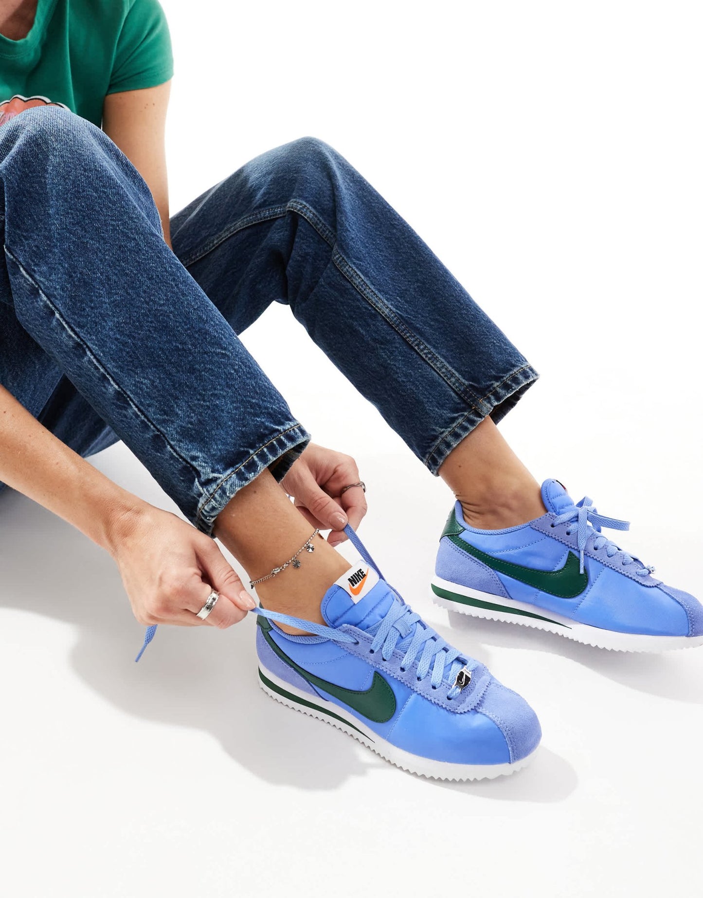 Nike Cortez trainers in blue and green - ASOS Sample Sale EU Store