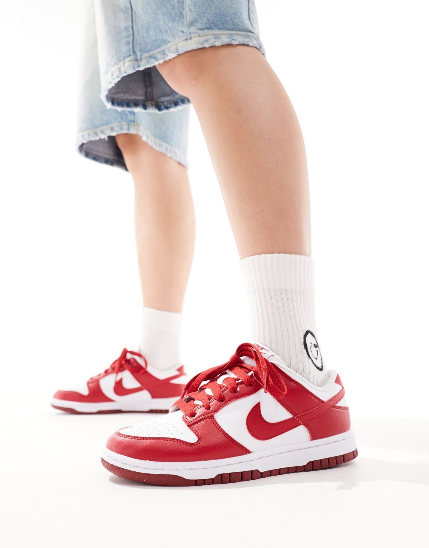 Nike Dunk Low NN unisex trainers in white and red - ASOS Sample Sale EU Store
