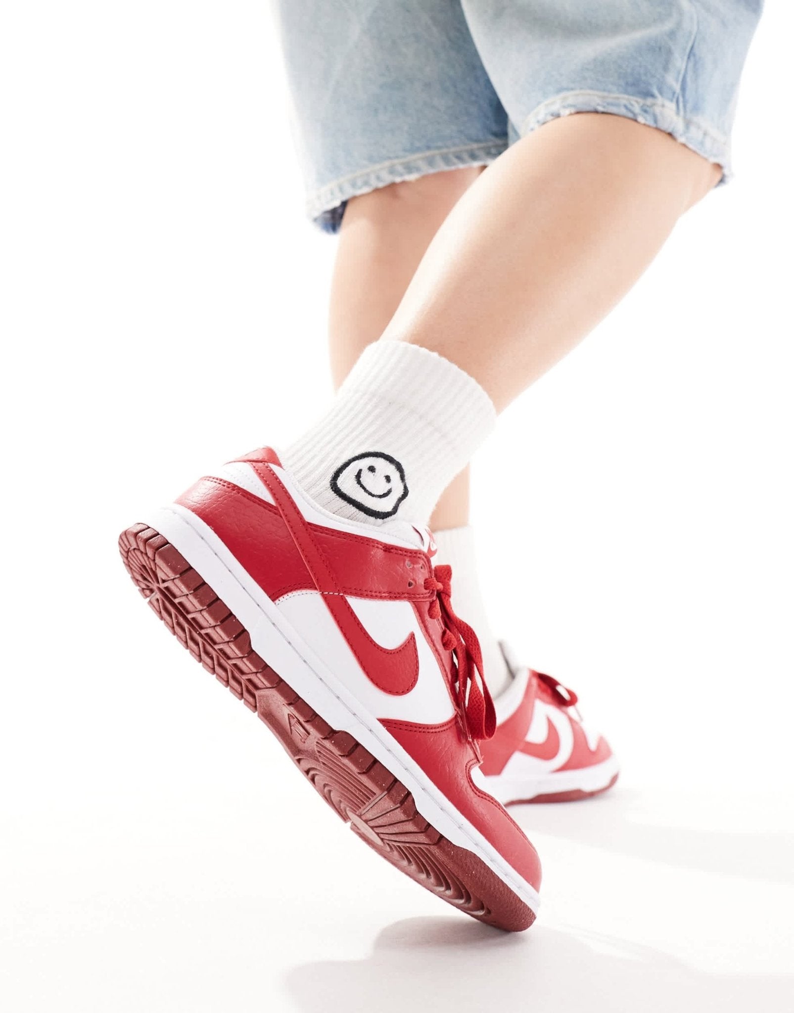 Nike Dunk Low NN unisex trainers in white and red - ASOS Sample Sale EU Store